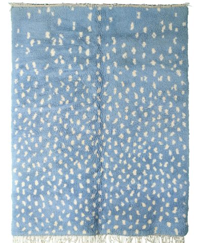 a blue and white rug with white spots. STC_008_245-195_BL_W-40 (1.1)