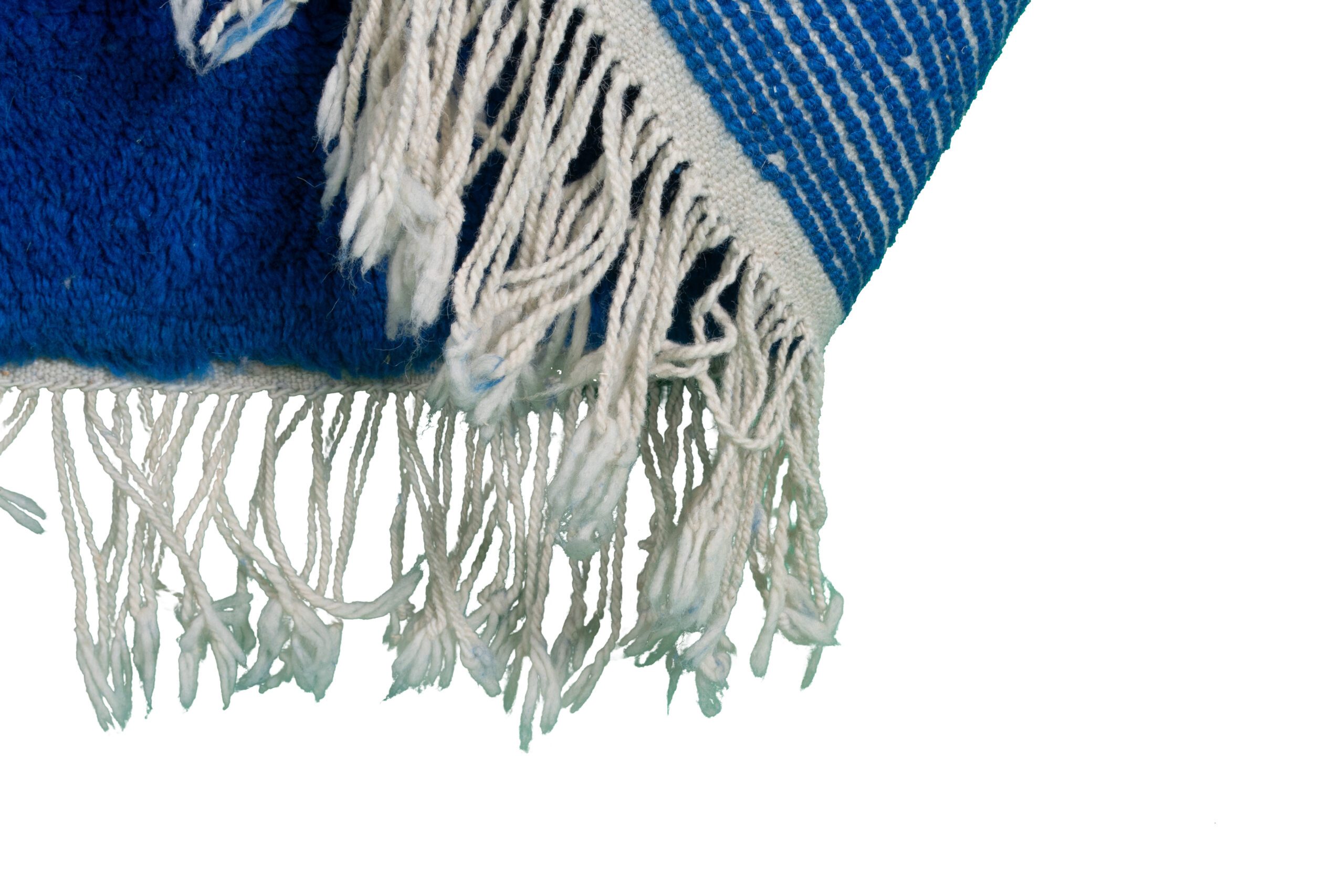 a blue and white striped moroccan rug. VIN071_W-40_OR-26_BL-03_PN-92 (10)