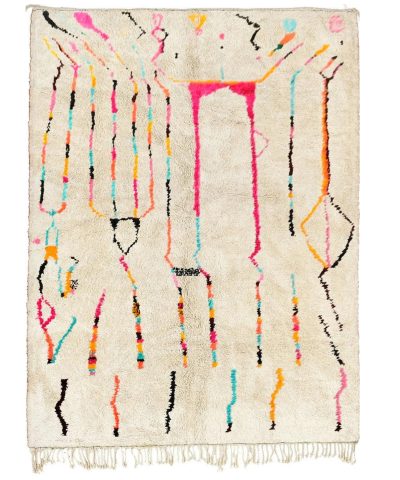 a rug with multi colored lines on it. VIN55_W-40