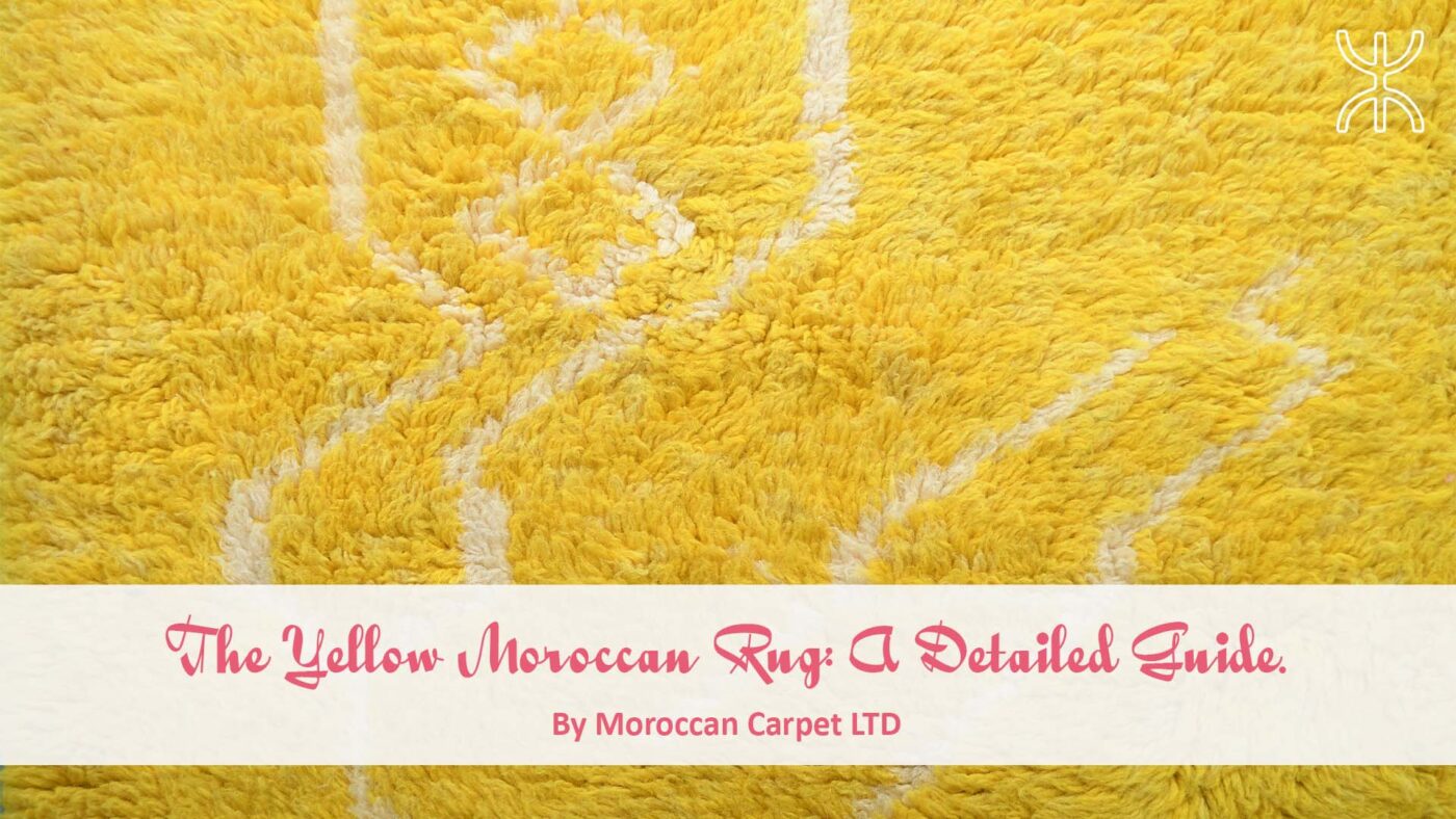 the yellow rug is a bright yellow rug with white stripes. The Yellow Moroccan Rug A Detailed Guide 01