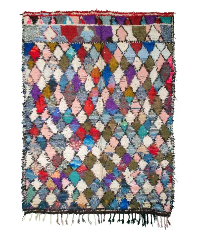 a multi colored rug with fringes and fringes. AZL-004_RN_193-139 (1)