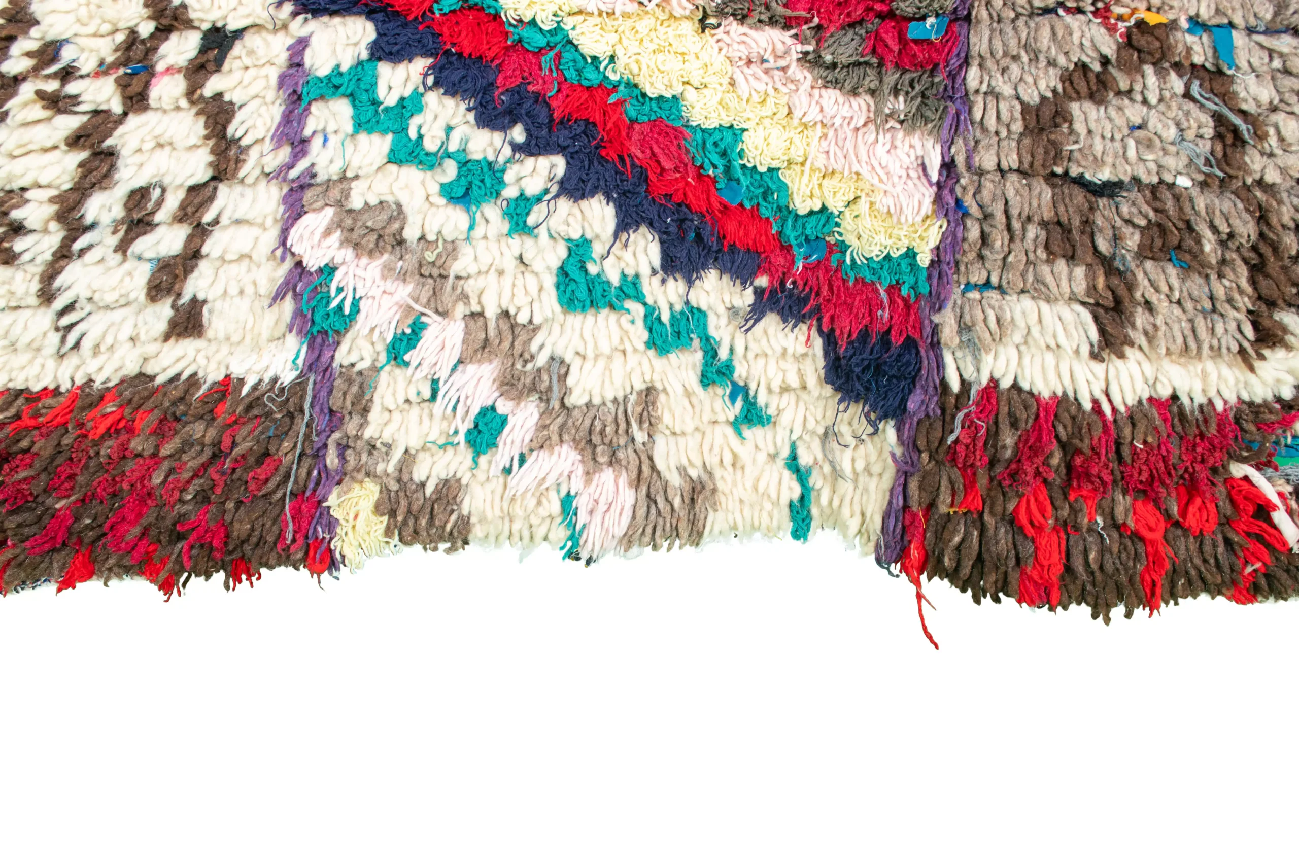 a multi colored rug with fringes and fringes. AZL-005_W-40_195-098 (7)