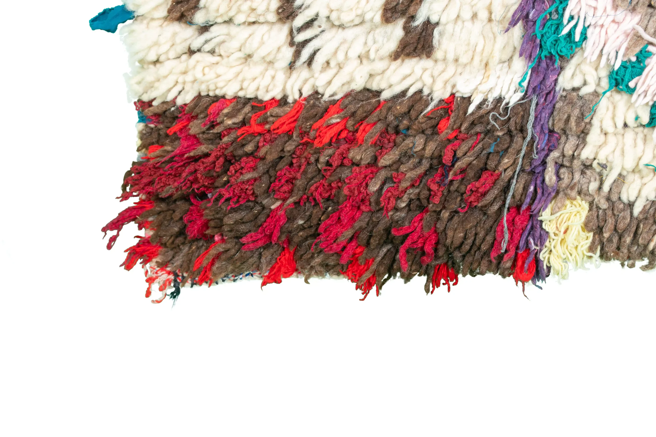 a pile of colorful rugs on a white background. AZL-005_W-40_195-098 (8)