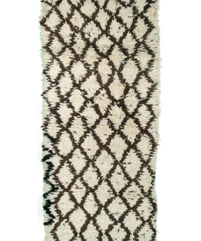 a brown and white rug with a pattern. AZL-008_W-40_169-071 (1)