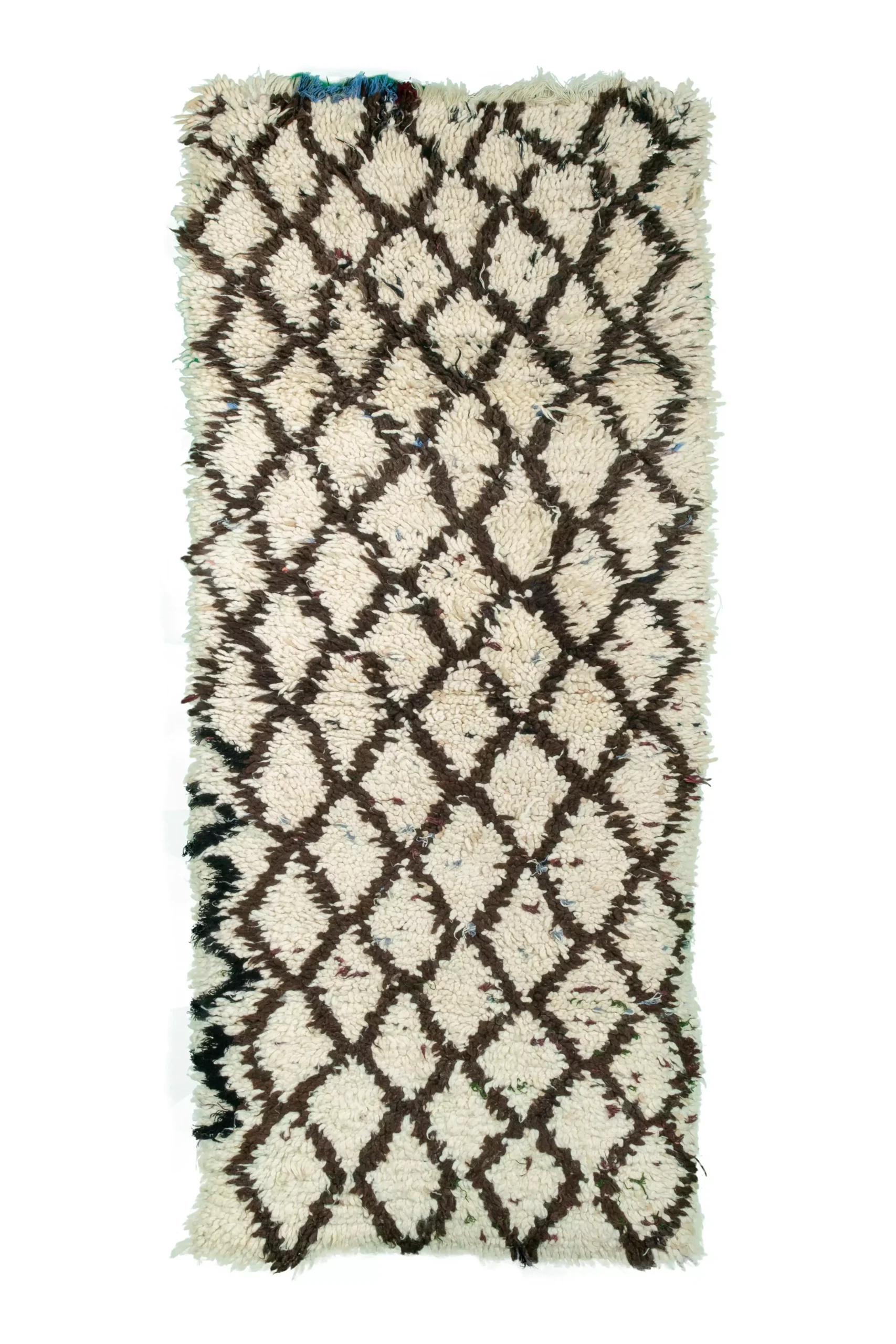 a brown and white rug with a pattern. AZL-008_W-40_169-071 (1)
