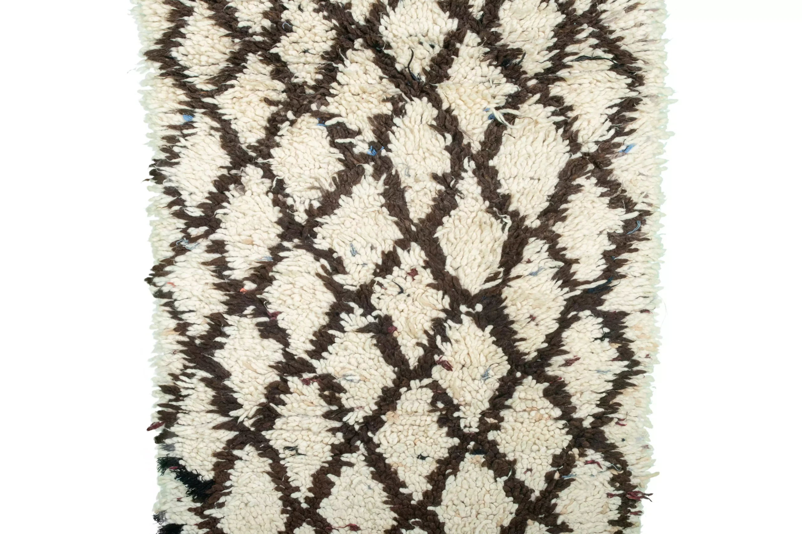 a brown and white rug with a pattern. AZL-008_W-40_169-071 (2)
