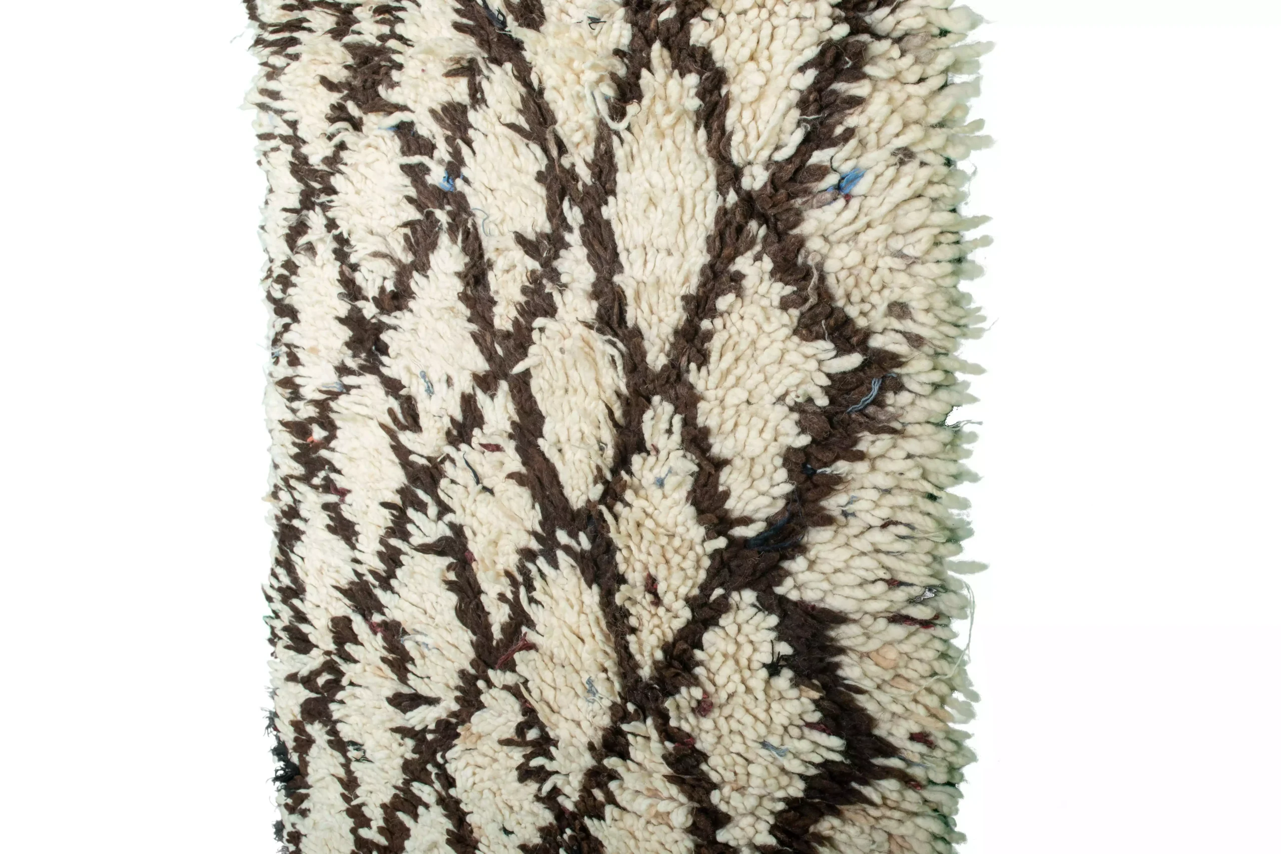 a brown and white rug with a pattern. AZL-008_W-40_169-071 (4)