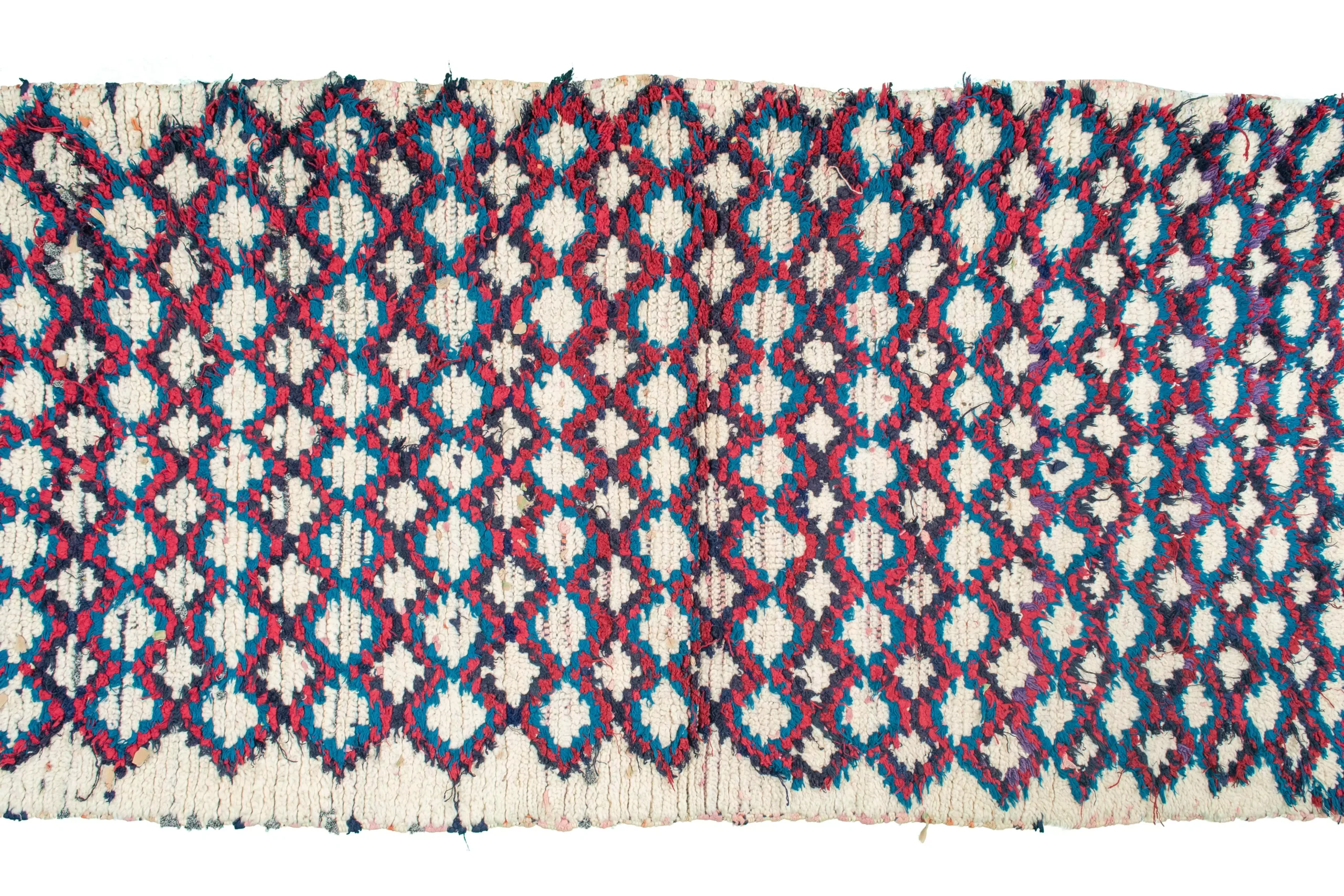 a red and blue rug with a pattern. AZL-014_W-40_176-080 (2)