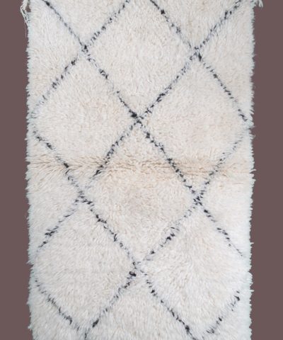 White Lozenges Beni Ourain Rug