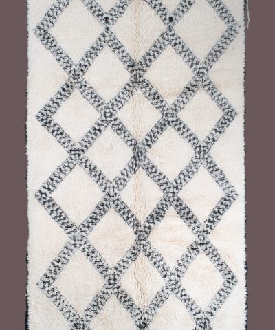 Grand Black Line Beni Ourain Rug