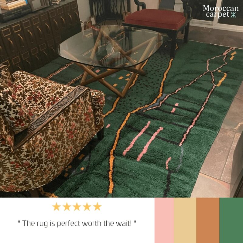 green moroccan rug