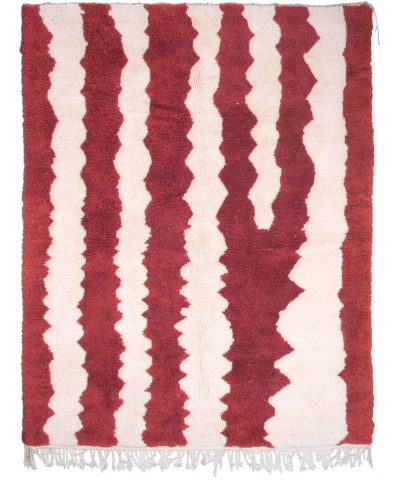 a red and white rug with fringes. VIN21_RD-17_W-40 (1)