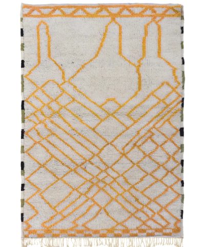 a yellow and white rug with fringes. VIN311_W-40_YL-16_BK-39_GR-13_01.1
