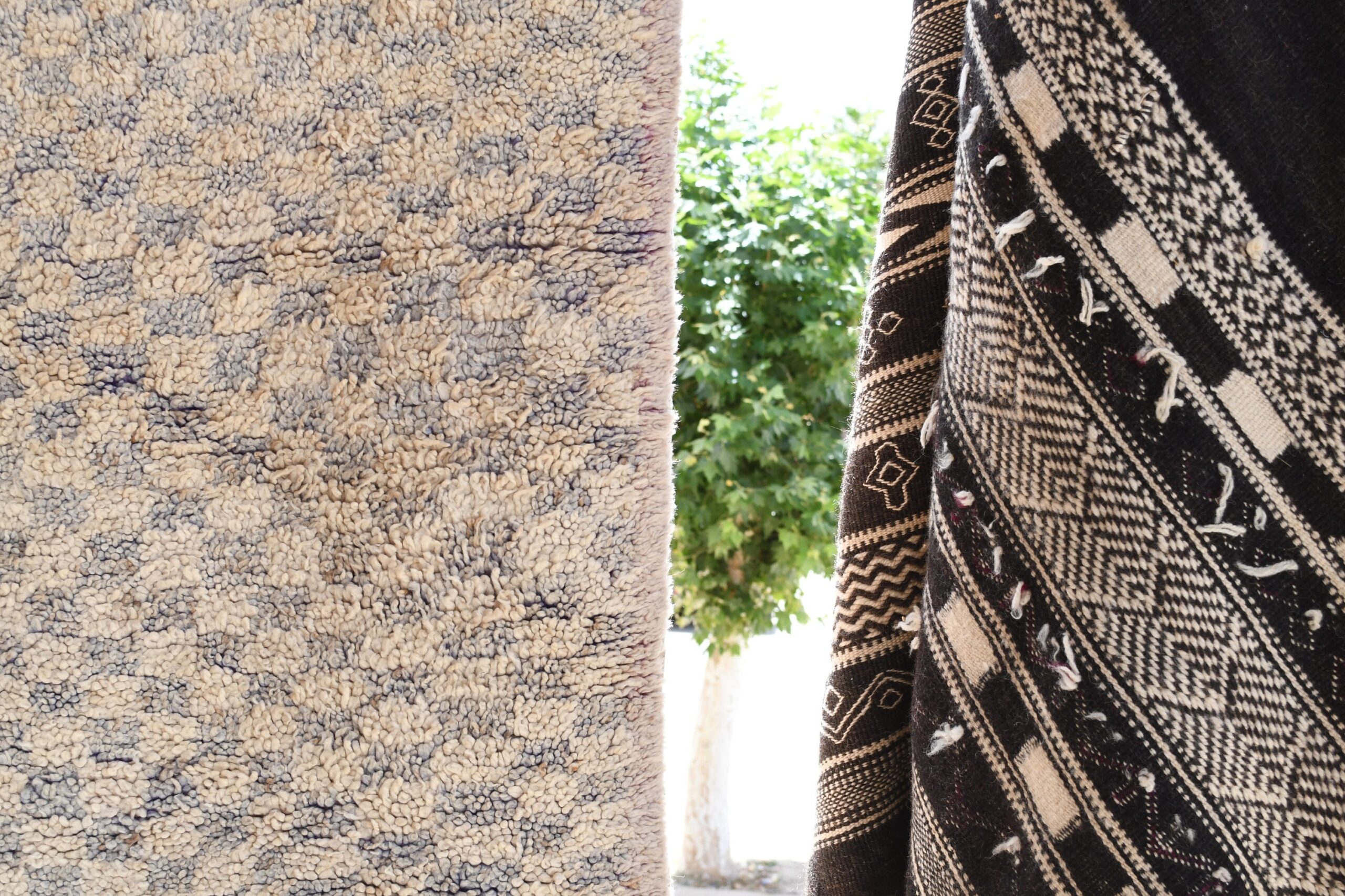 a moroccan rug is sitting on a table. il_fullxfull.6017199852_9zd9.jpg