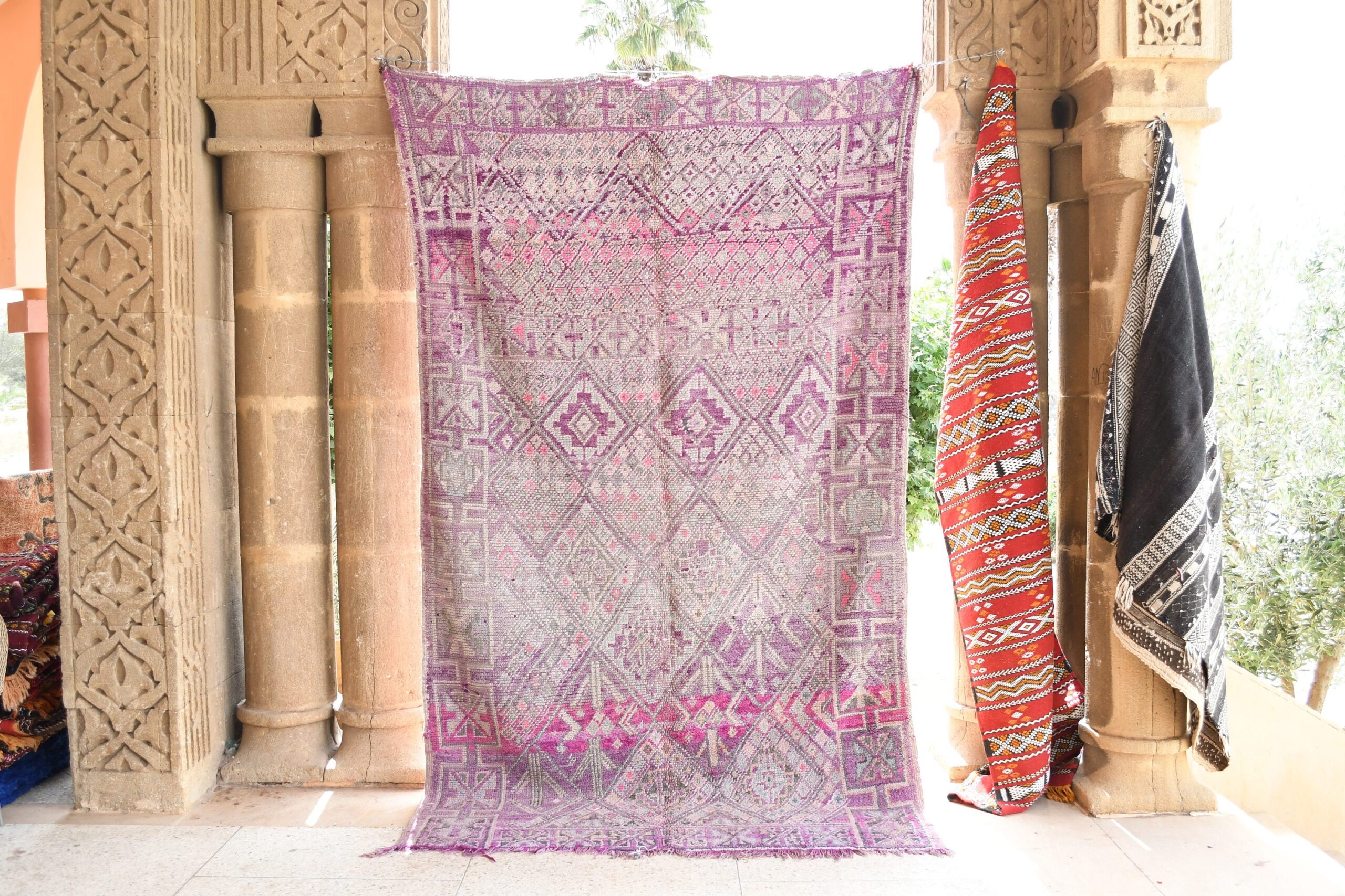 a woman sitting on a porch with a rug. il_fullxfull.6017464400_r6vf.jpg