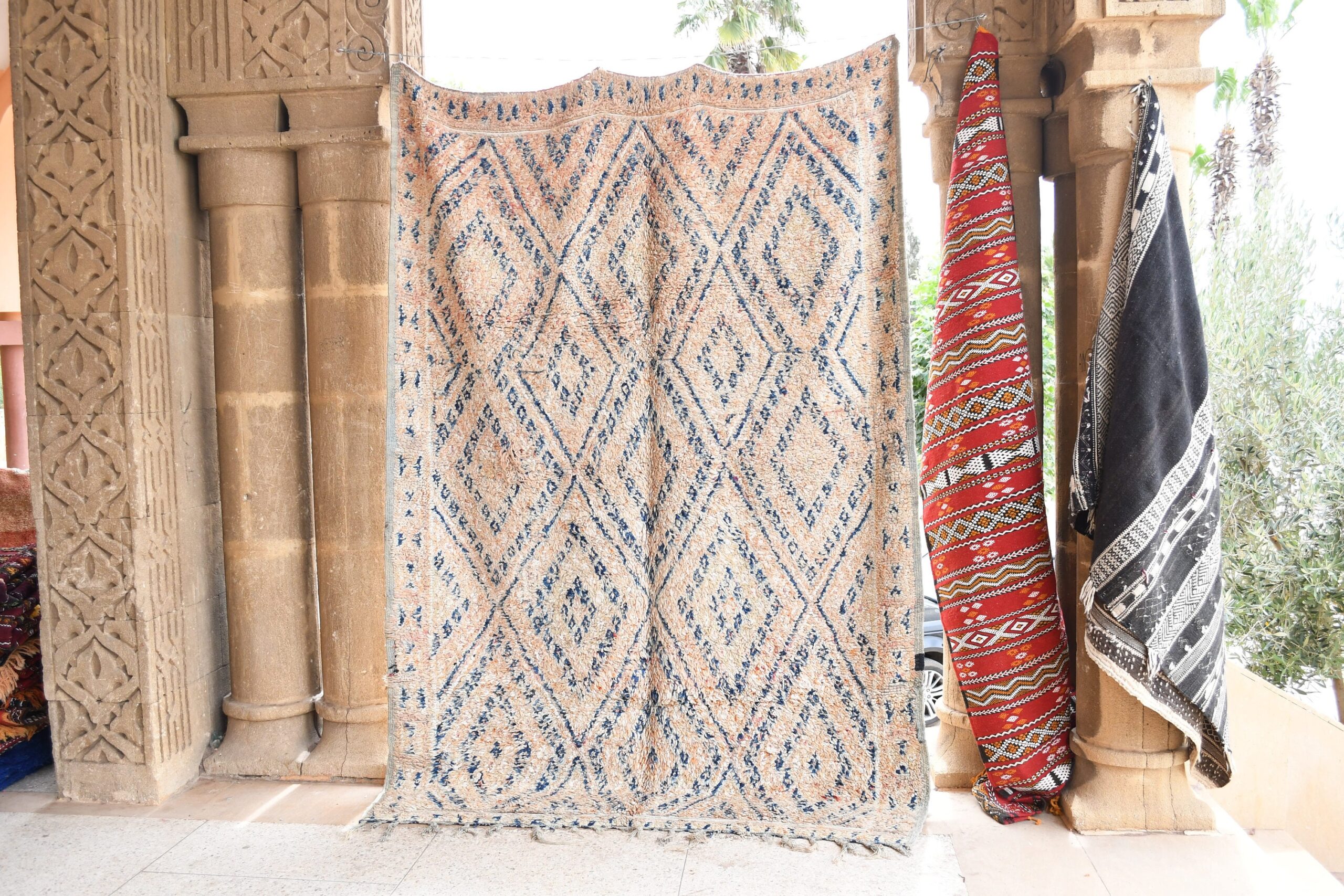 a large rug hanging on a wall. il_fullxfull.6017470250_2wg0.jpg