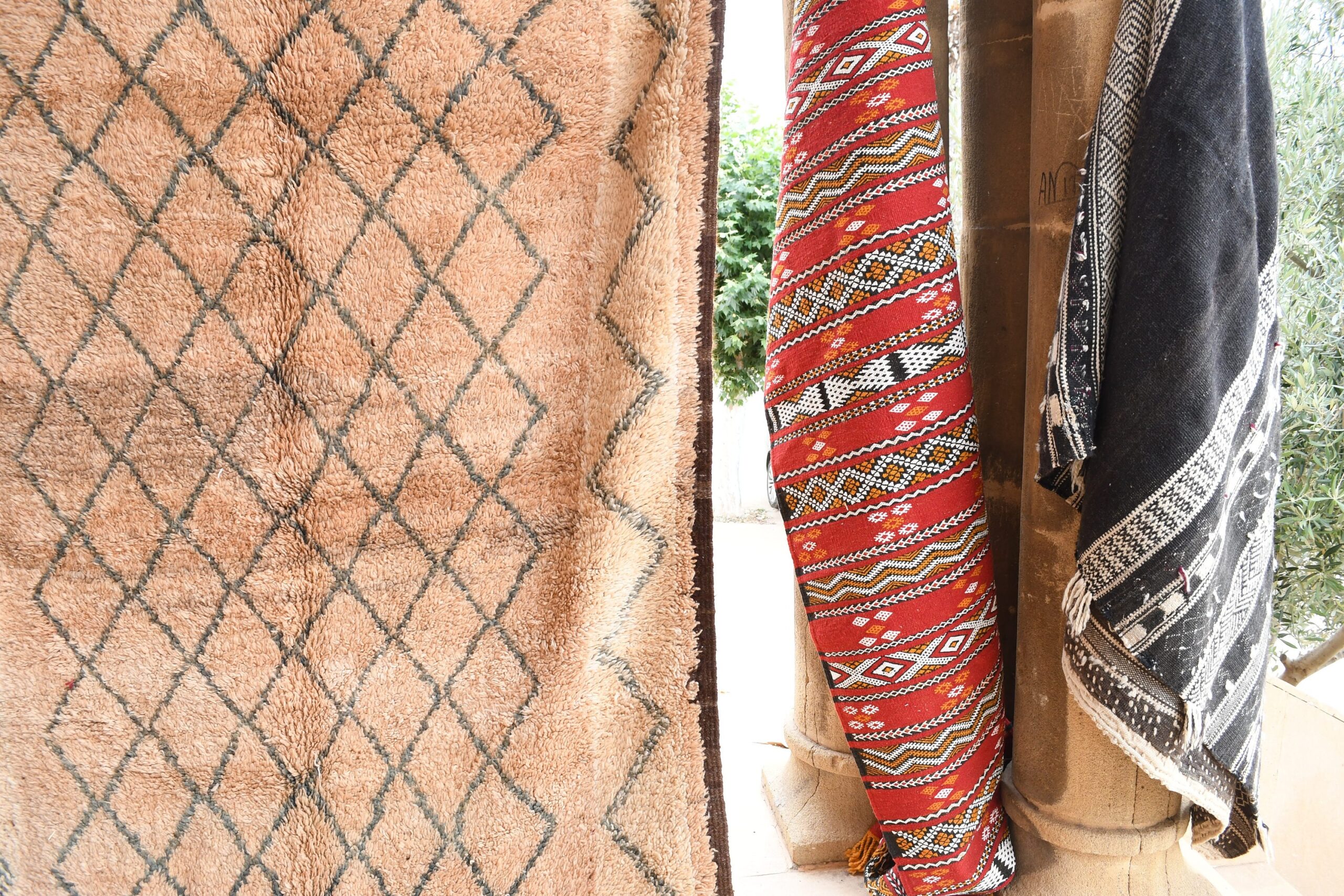 a red and black moroccan rug. il_fullxfull.6017479348_e1gj.jpg