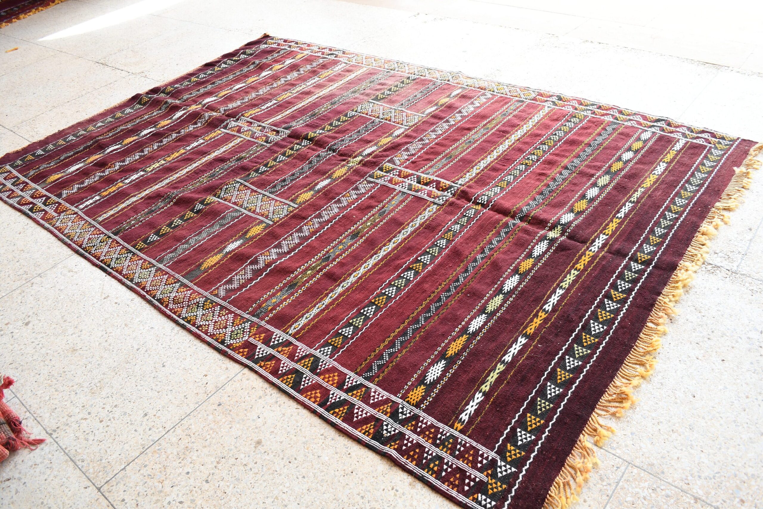 a rug with a pattern on it. il_fullxfull.6025855054_pvpd.jpg