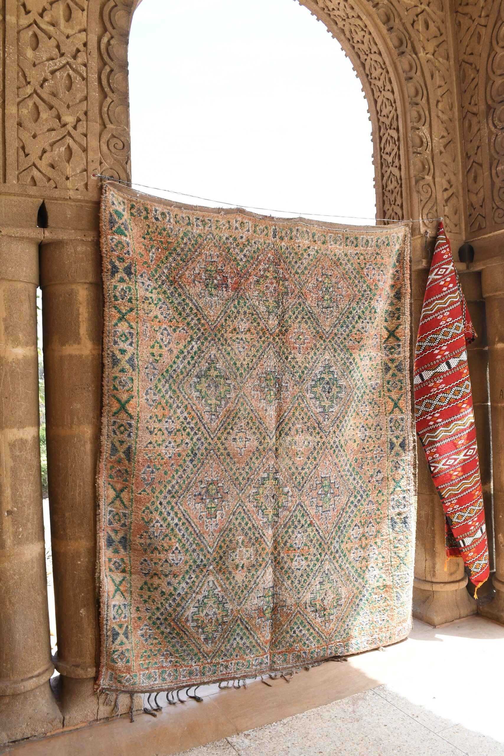 a large rug hanging on a wall. il_fullxfull.6025883052_bdml.jpg