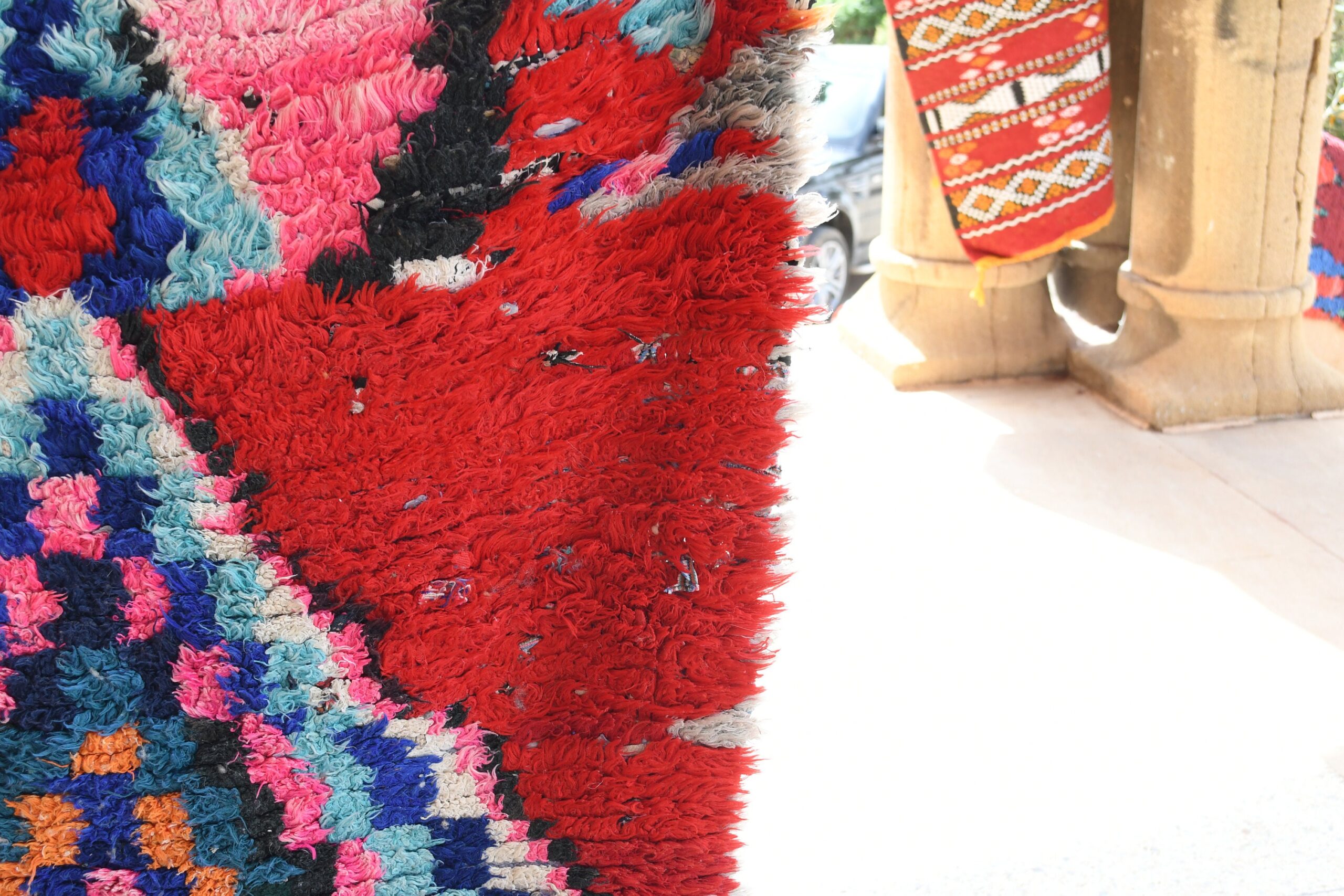 a colorful rug on the floor. il_fullxfull.6028102498_8h4u.jpg