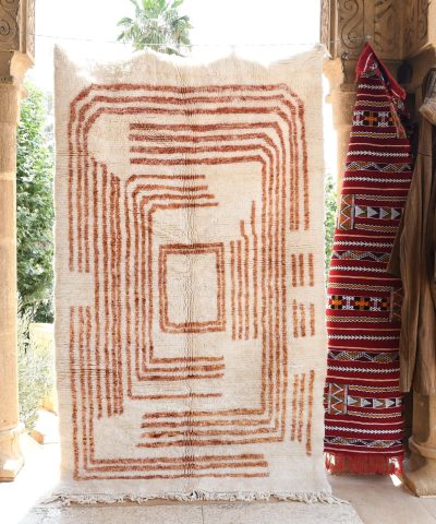 a doorway with a door and a rug hanging on the wall. il_fullxfull.6035047454_knpq.jpg