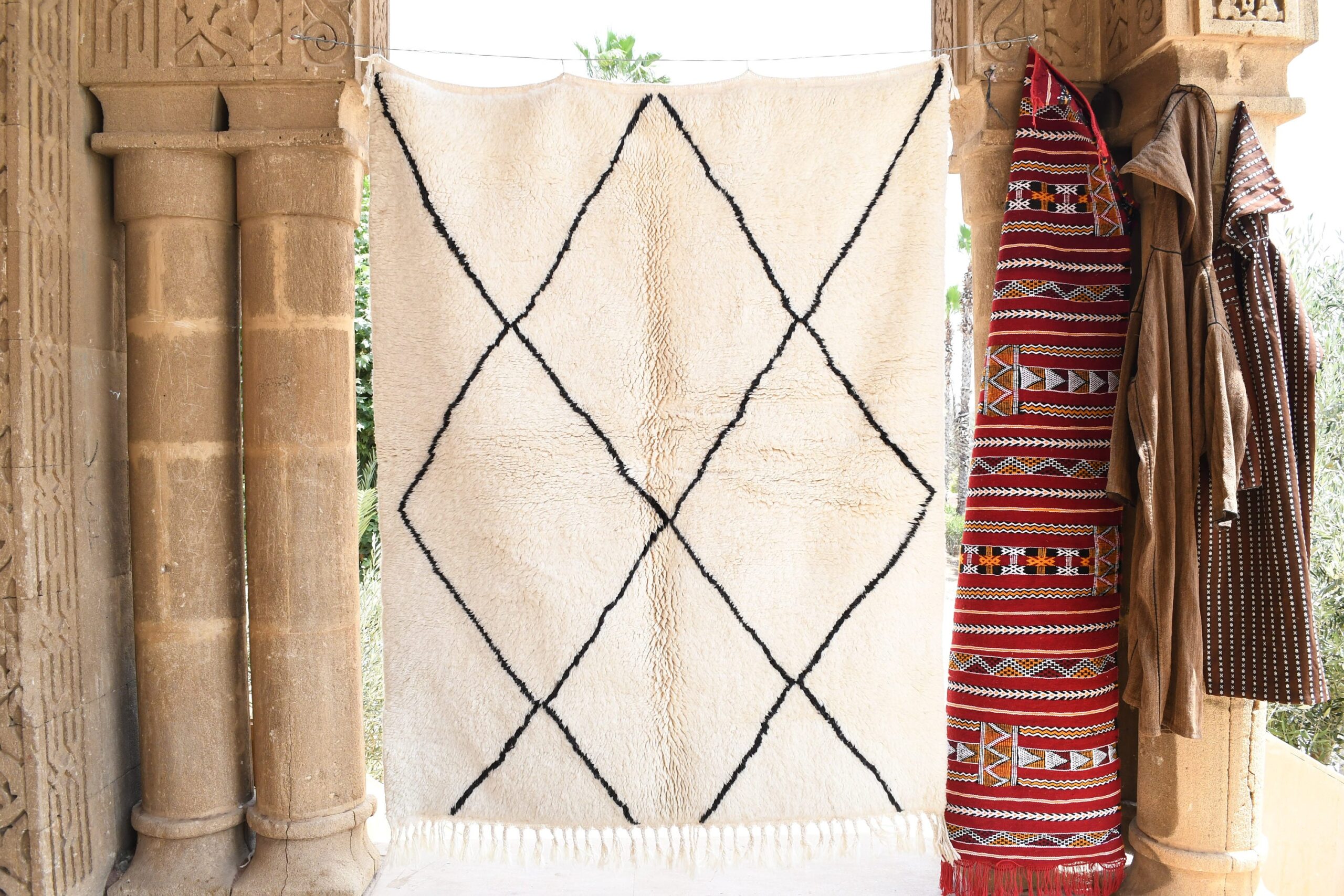 a rug hanging on a wall in a room. il_fullxfull.6035063350_9w4x.jpg