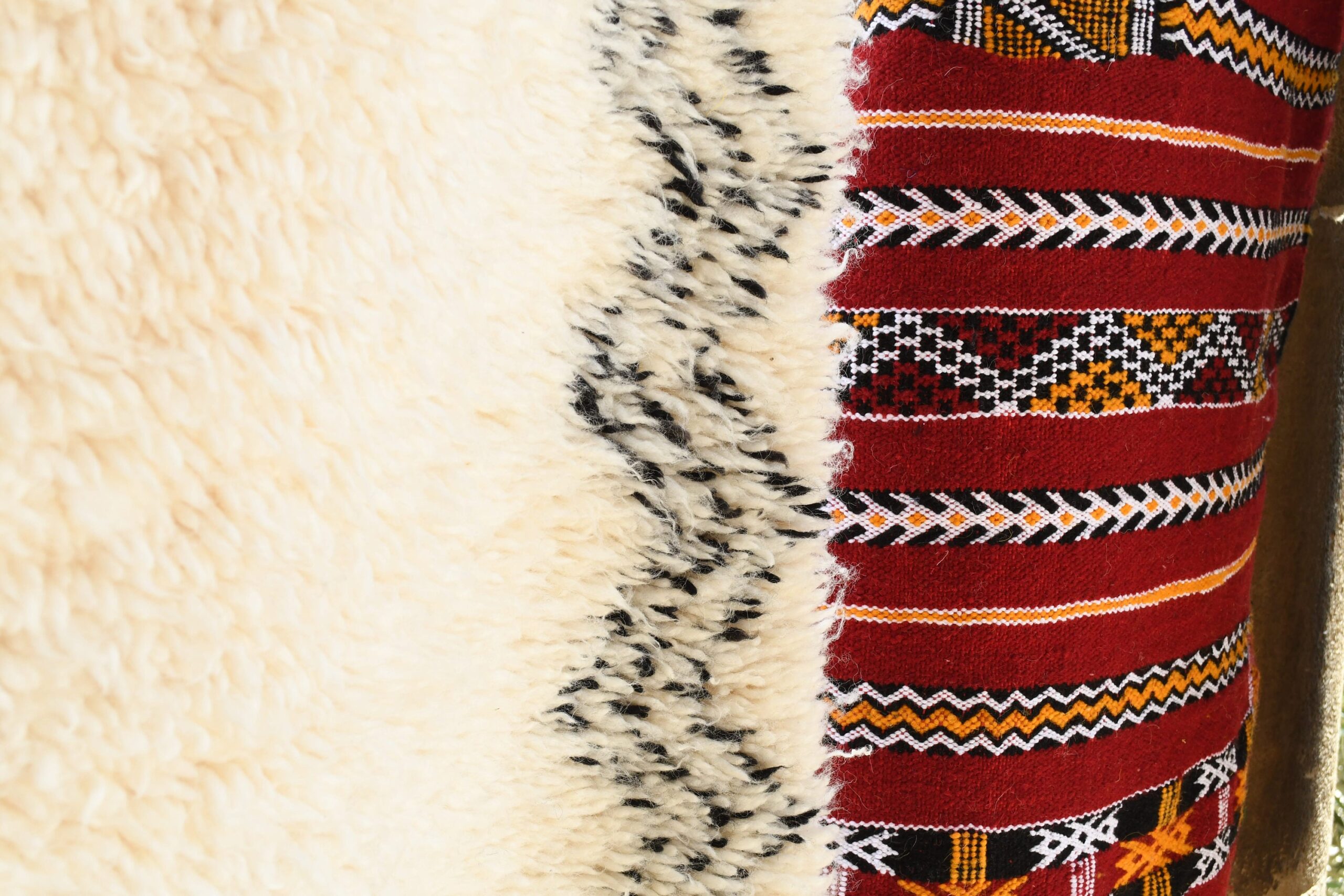 a close up of a red and white moroccan rug. il_fullxfull.6035066920_o1oi.jpg