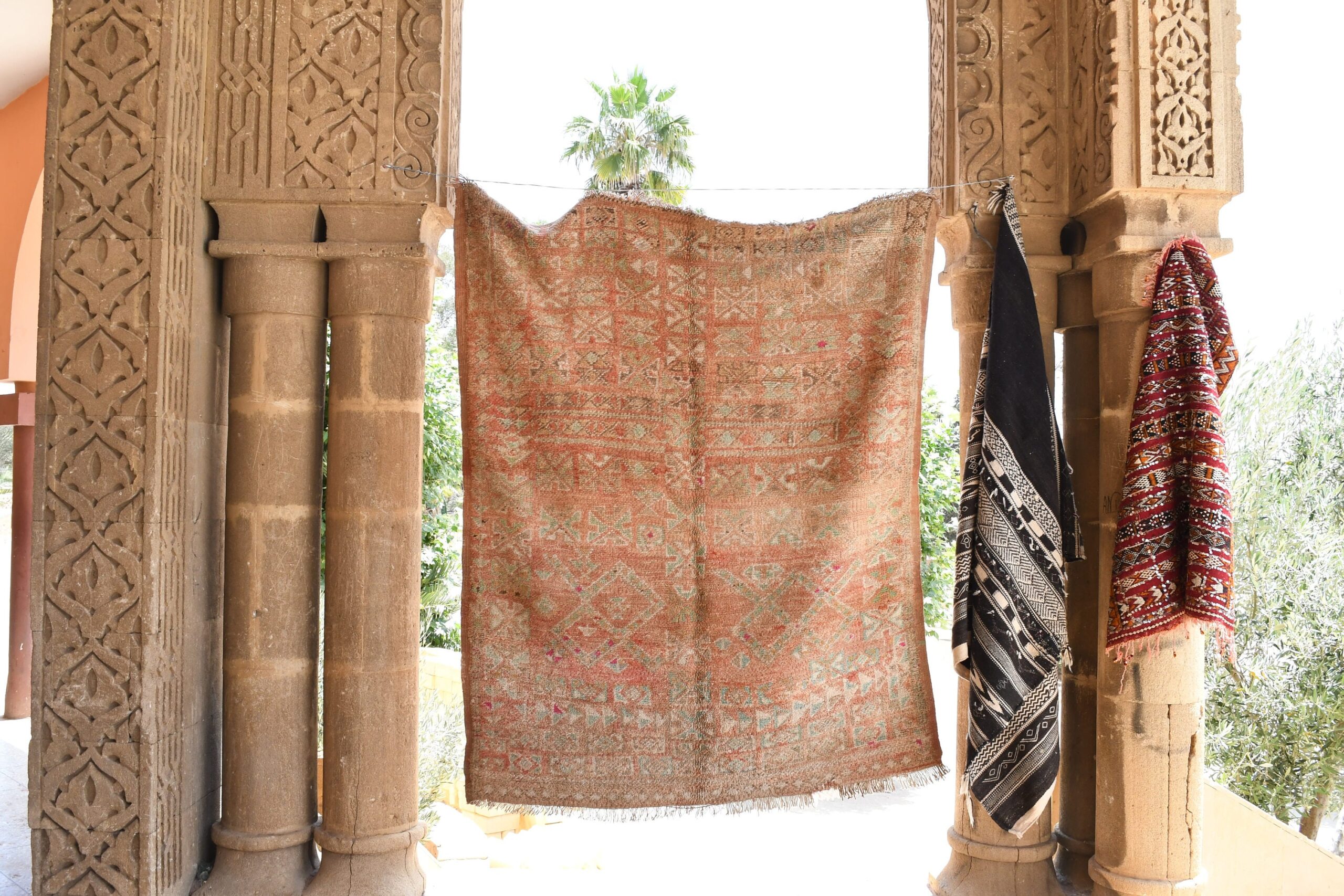 a large rug hanging on a wall. il_fullxfull.6065519665_bzmi.jpg