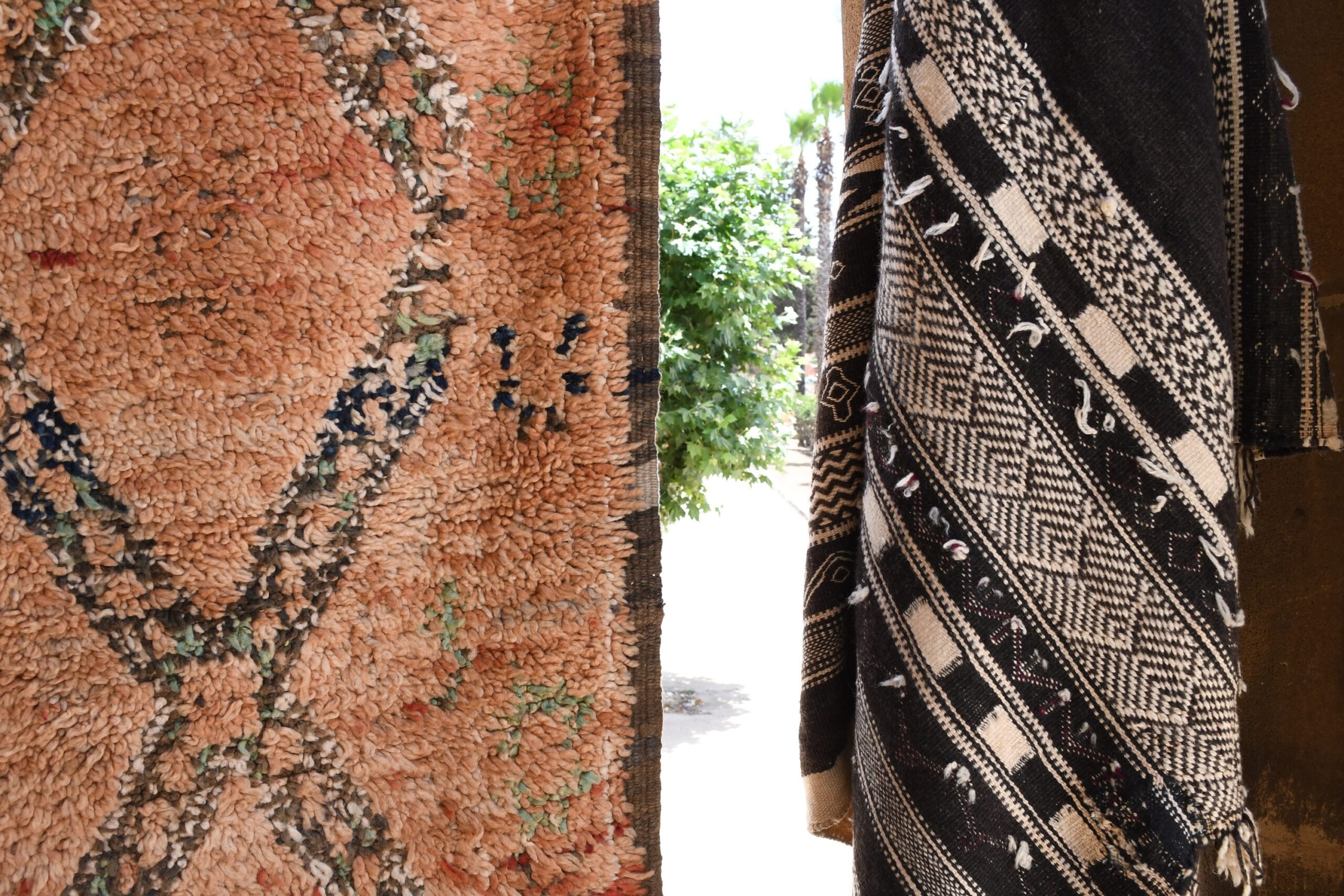 a brown and black moroccan rug. il_fullxfull.6065520373_lyvr.jpg