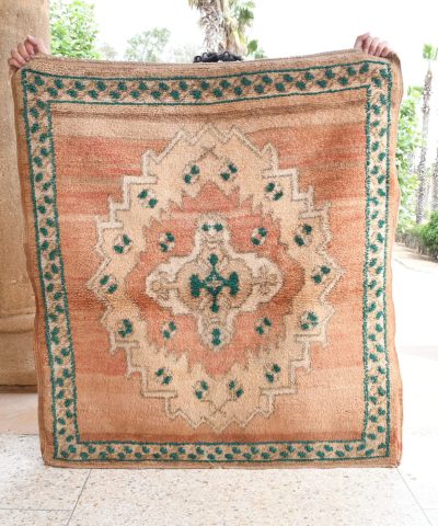 a woman holding a rug in front of a building. il_fullxfull.6065579403_fcjv.jpg