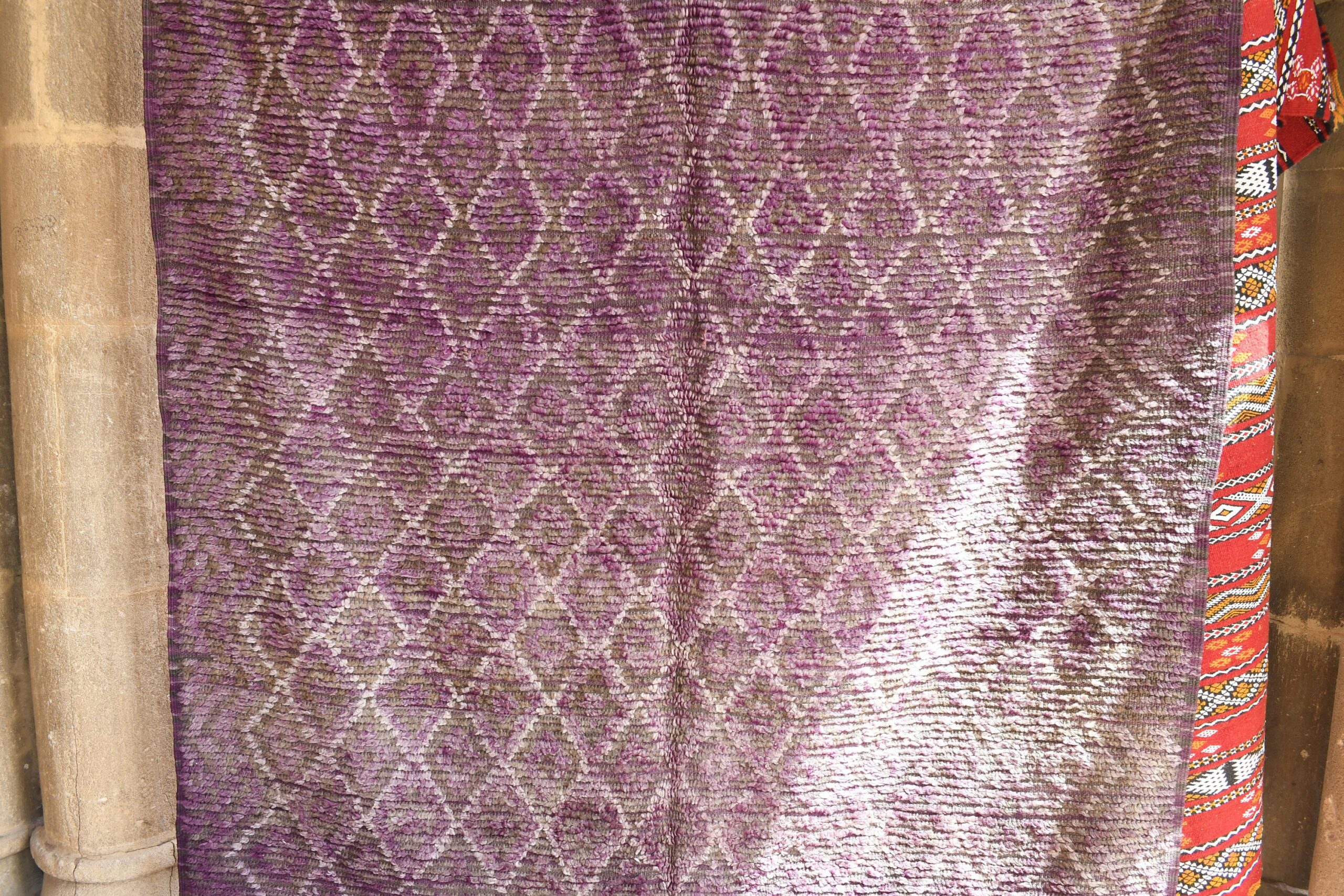 a purple and white rug. il_fullxfull.6073957013_bsx7.jpg