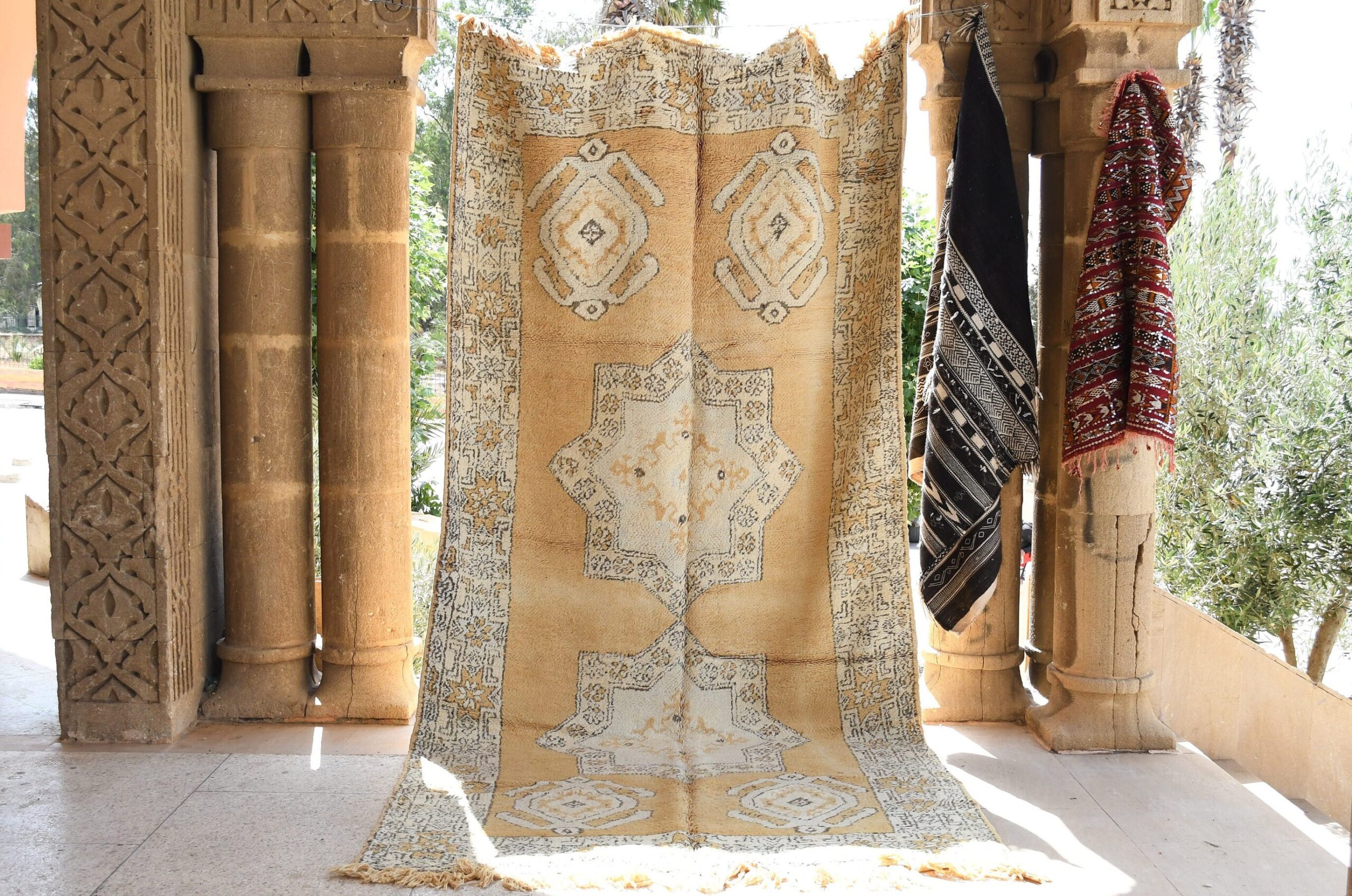 a large rug hanging on a wall. il_fullxfull.6074179421_me6m.jpg