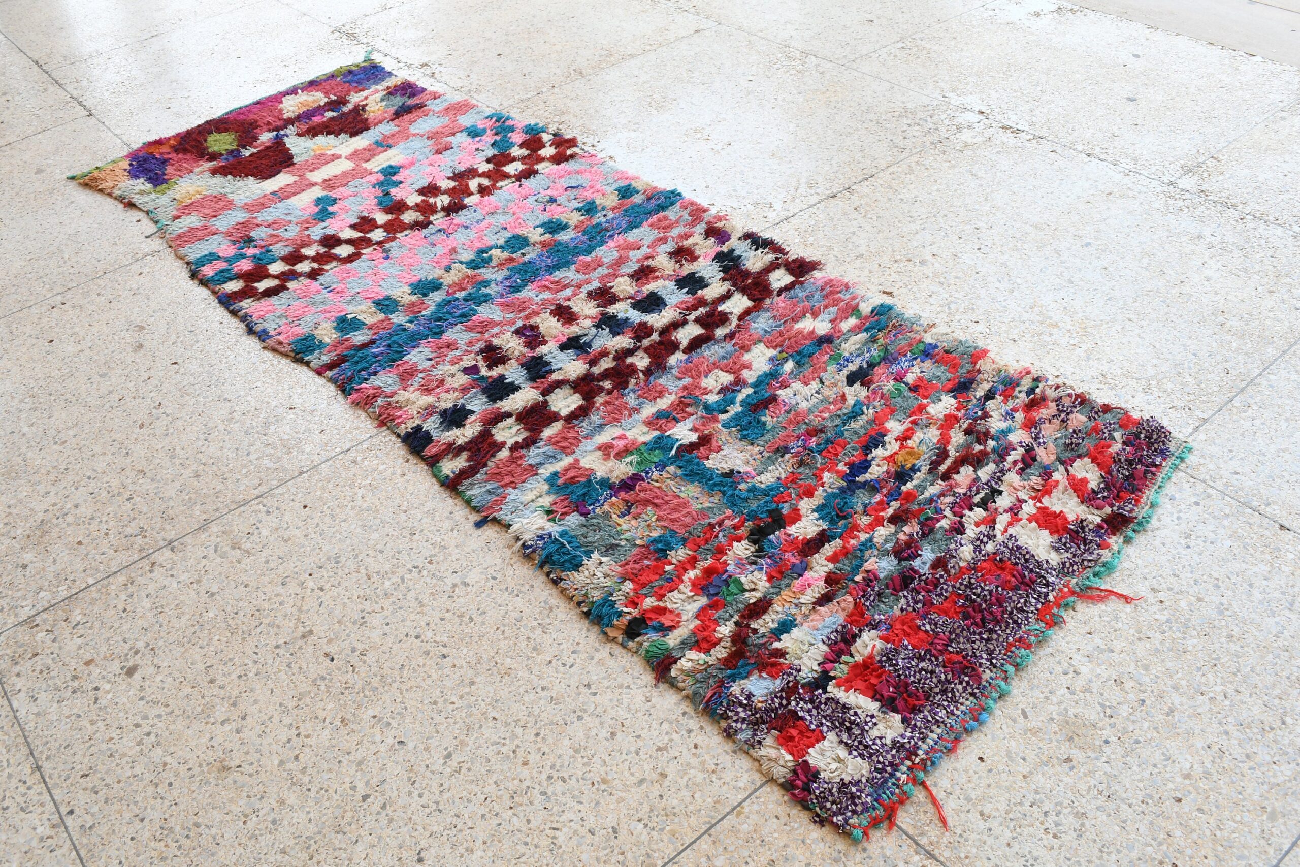 a colorful rug on the floor. il_fullxfull.6076161649_7v30.jpg