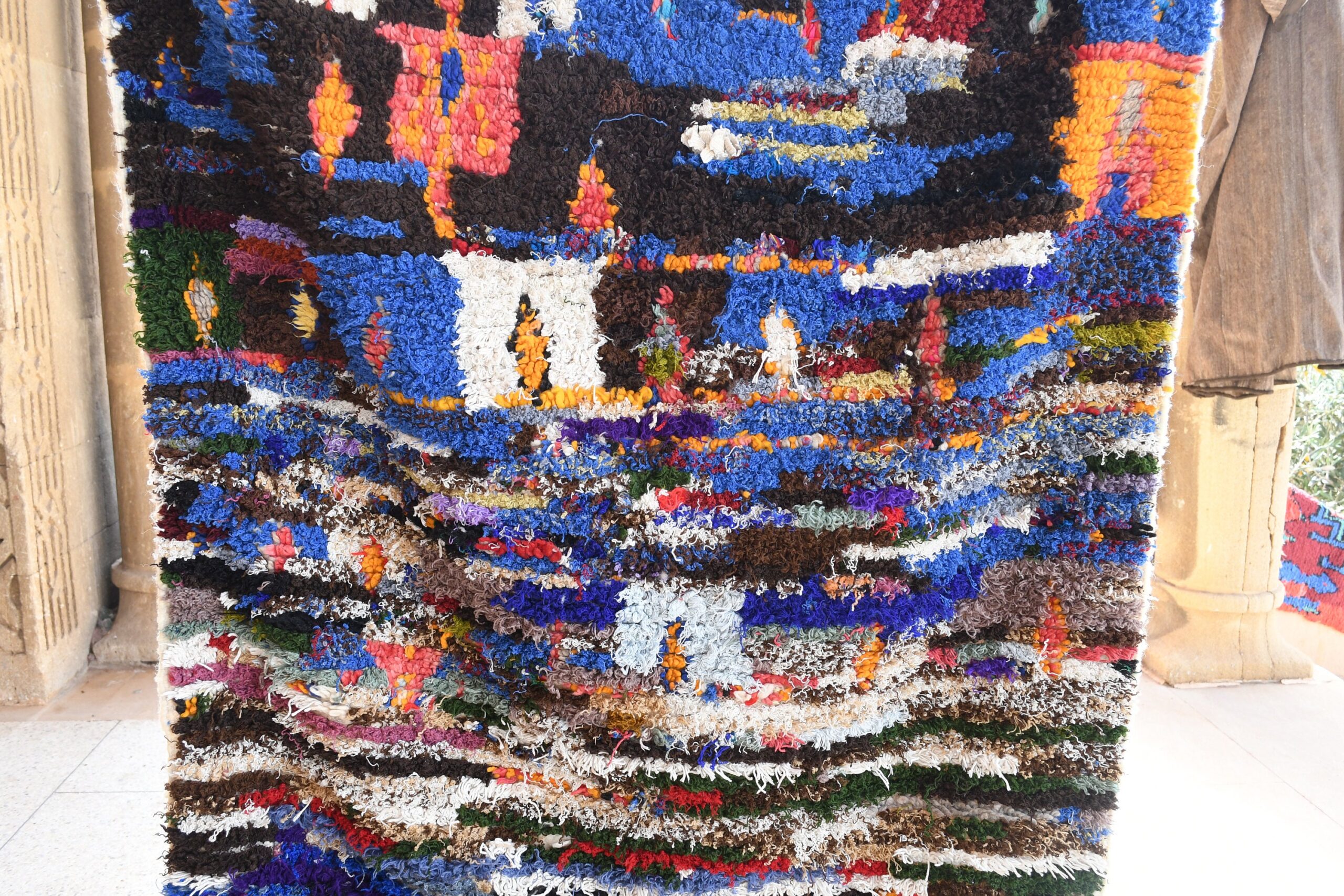 a colorful rug with many different colors. il_fullxfull.6076162855_fr5m.jpg