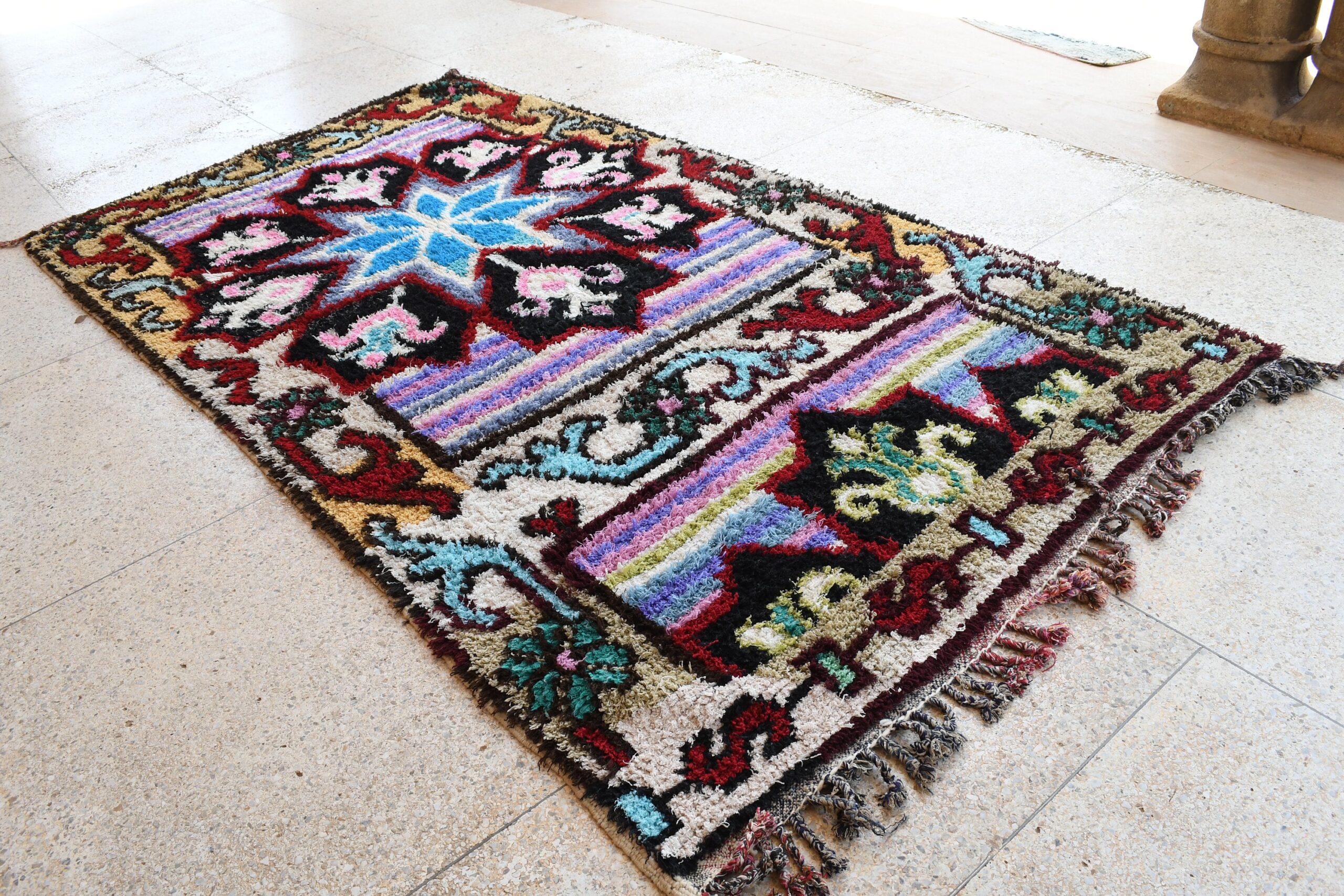 a colorful rug on the floor. il_fullxfull.6076272785_20gr.jpg