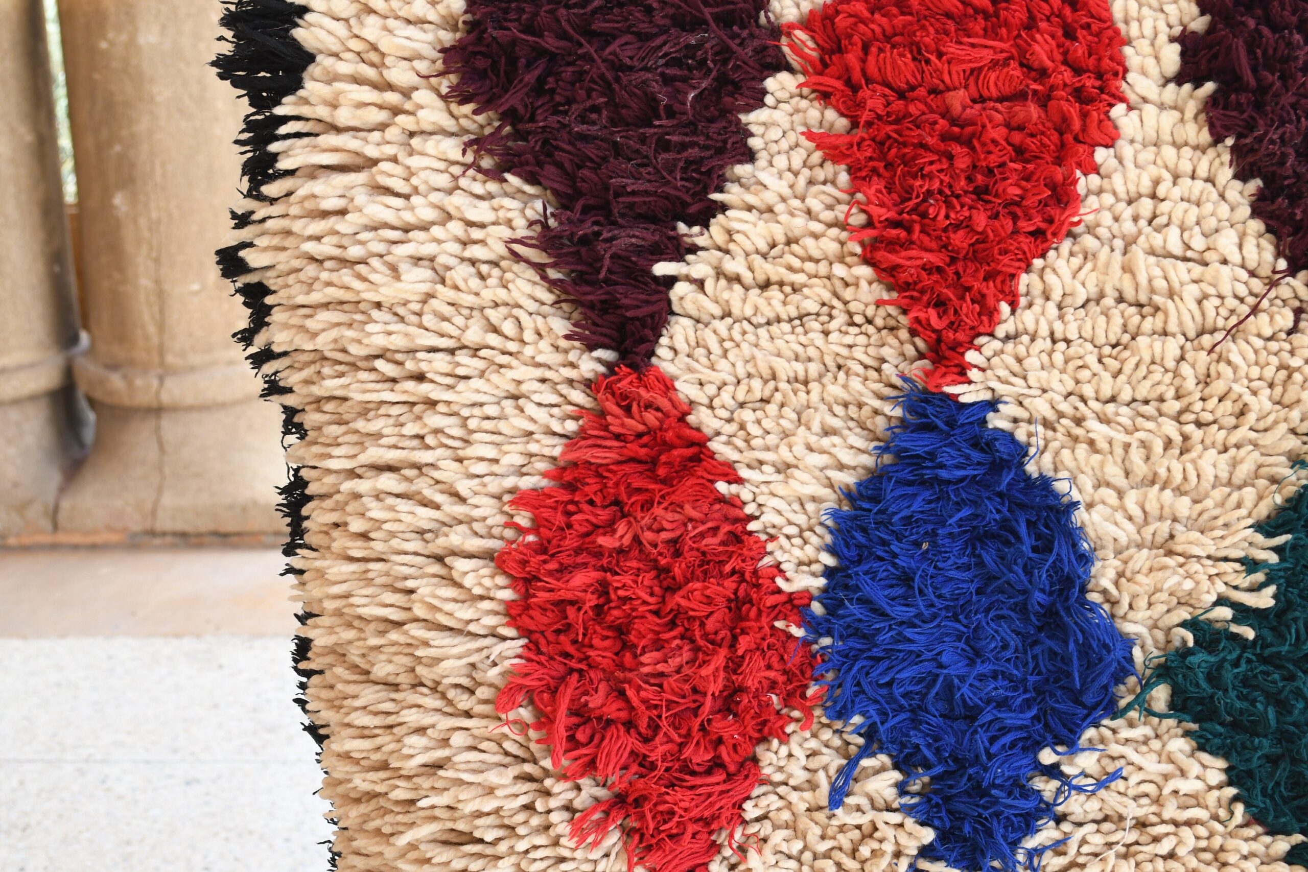 a rug with a bunch of red, white and blue flowers. il_fullxfull.6076299489_13jk.jpg