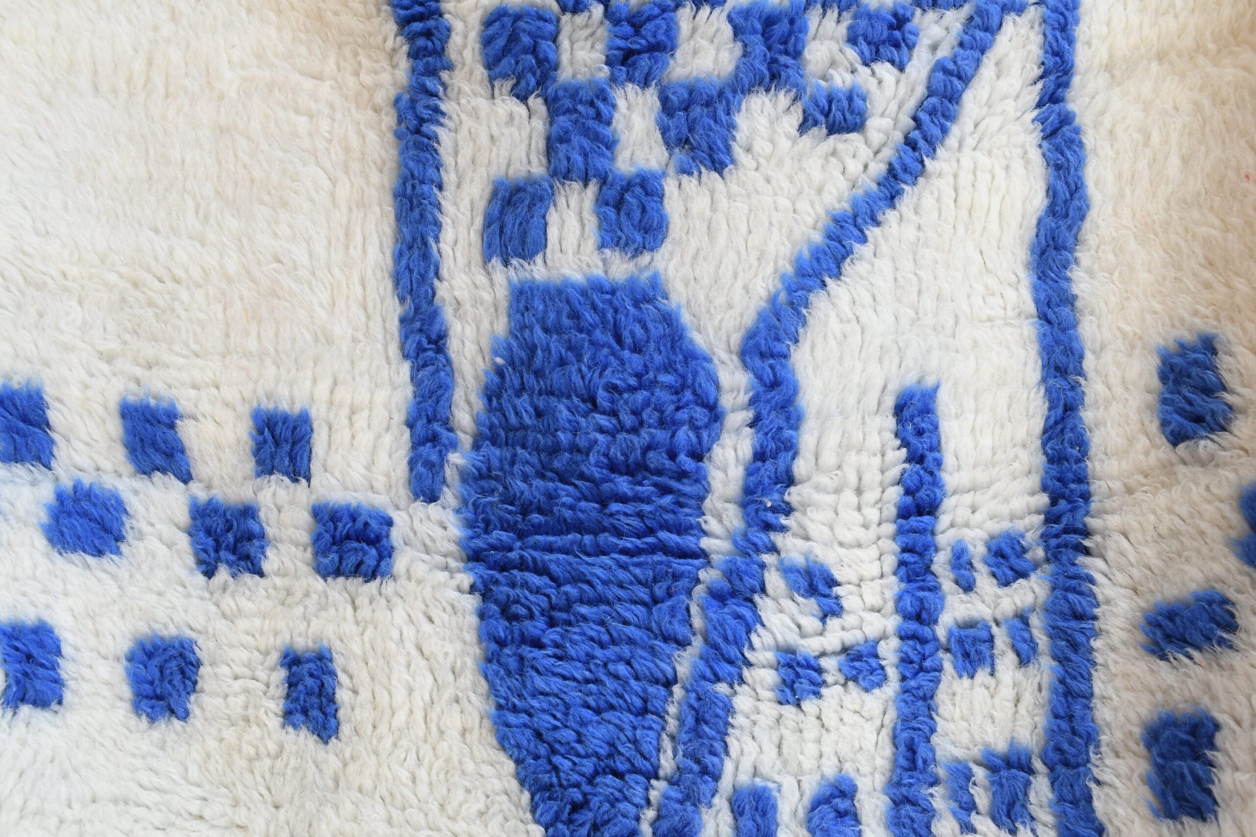 a close up of a blue and white rug. il_fullxfull.6083158103_fx0q.jpg