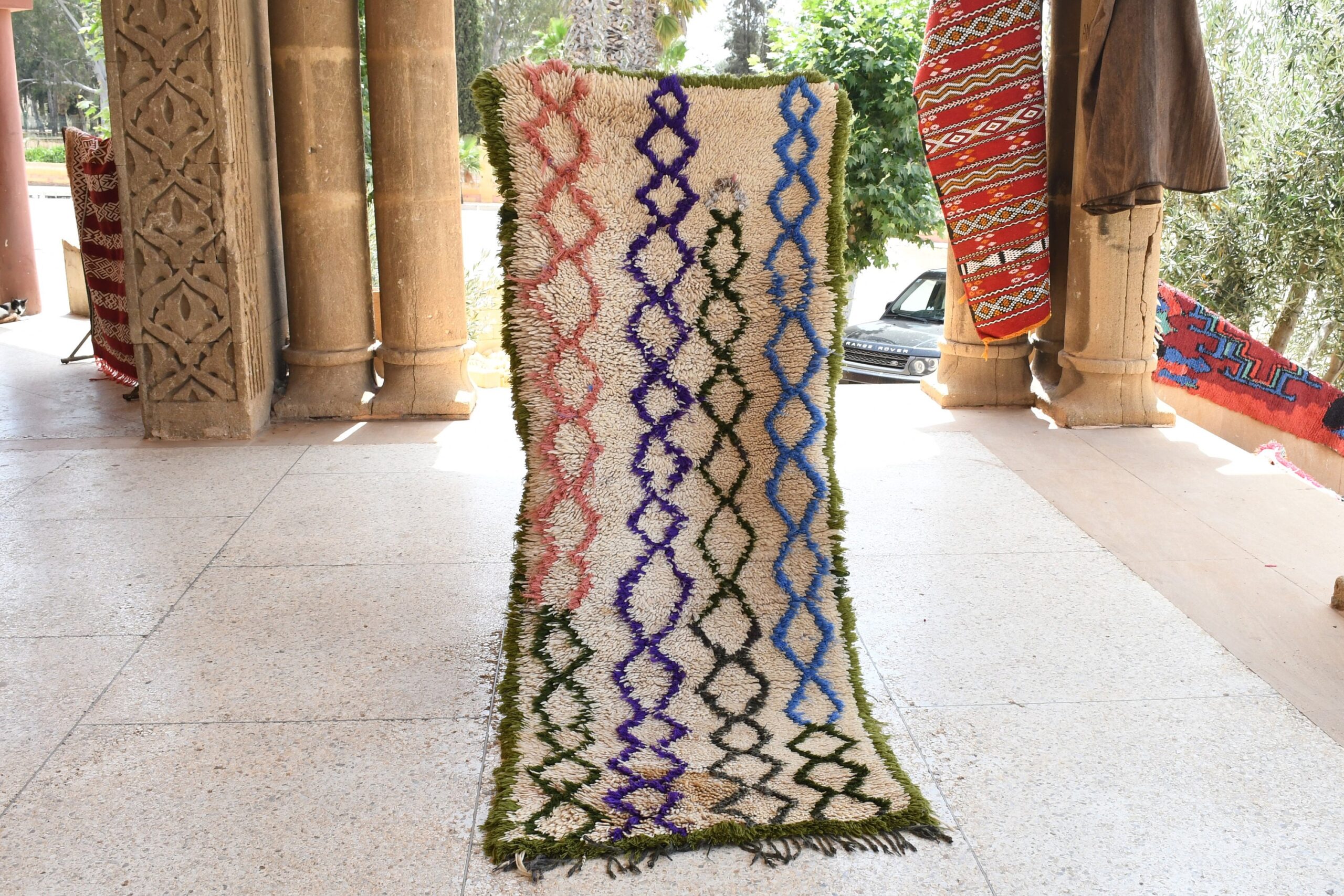 a tall vase with a colorful pattern on it. il_fullxfull.6084658283_rhax.jpg