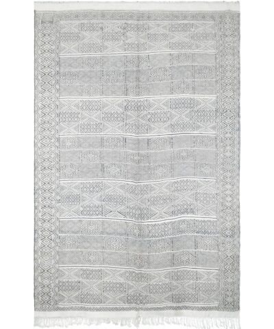 Authentic Zemmour Moroccan Wool Rug - 210x318 cm Handmade Geometric Design