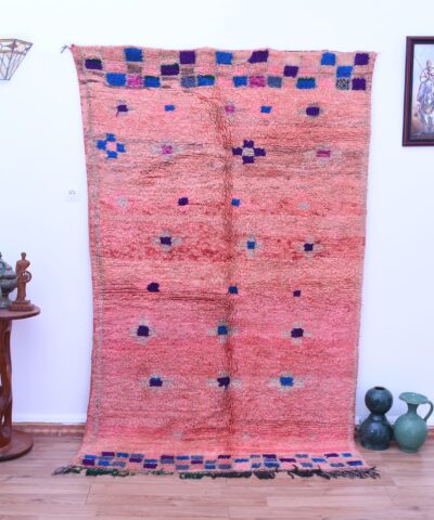 Handmade Red Zemmour Moroccan Rug 145x238cm - Unique Pattern & Style