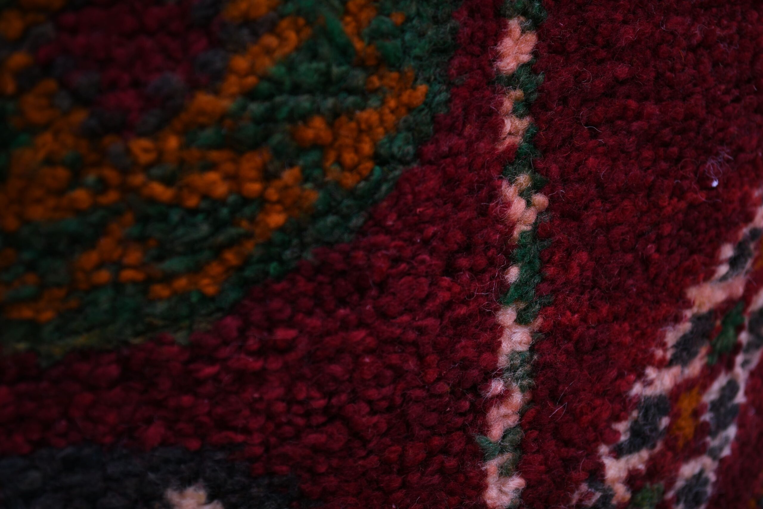 Handmade Zemmour Moroccan Wool Rug 156x301 cm Red Geometric Design - Imagen 10