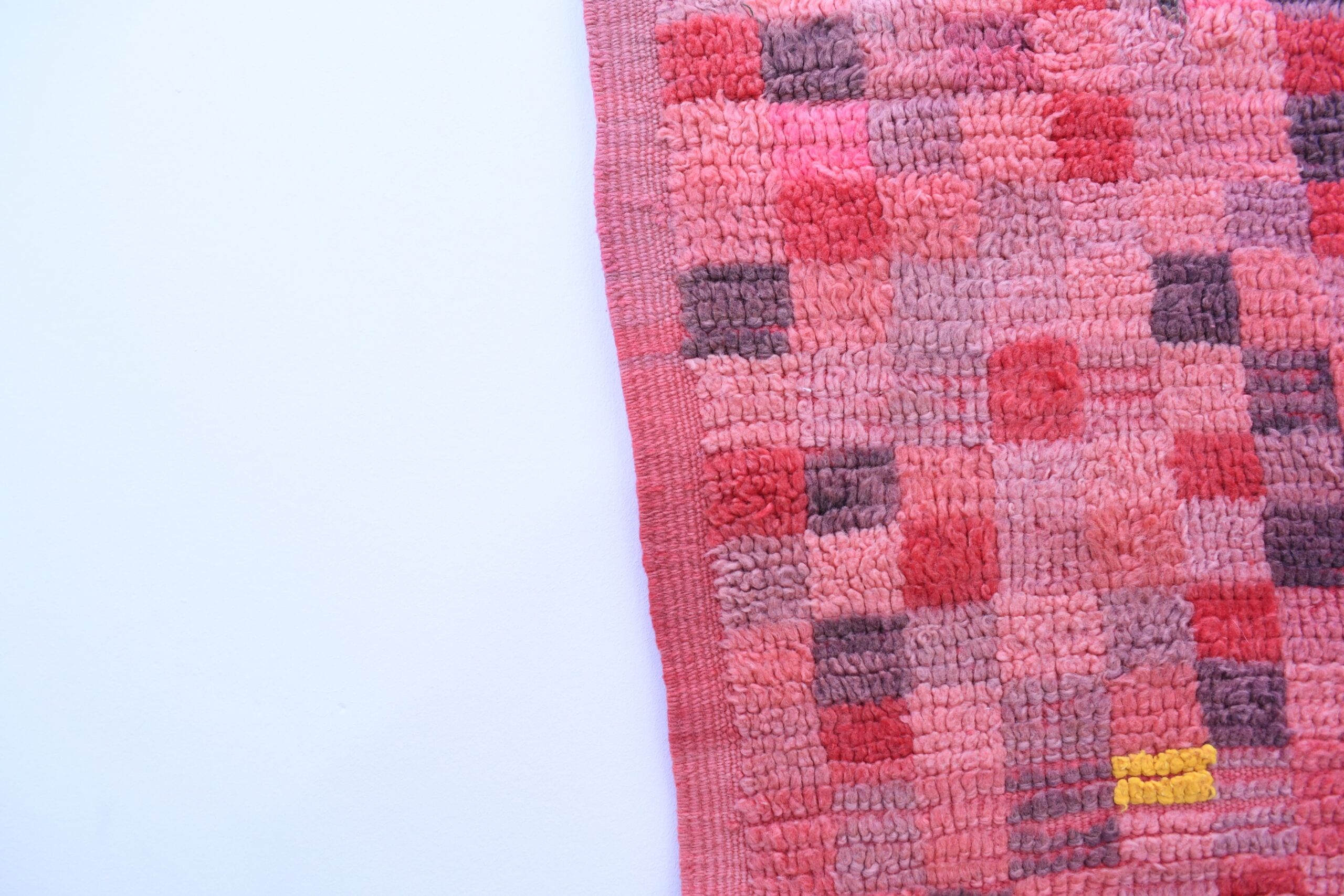 Handmade Moroccan Zemmour Rug, Red Wool, 153x207 cm, Unique Design - Imagen 2