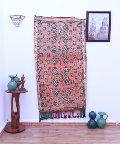 Authentic Moroccan Zemmour Wool Rug - Red, 106x180 cm, Handcrafted Beauty