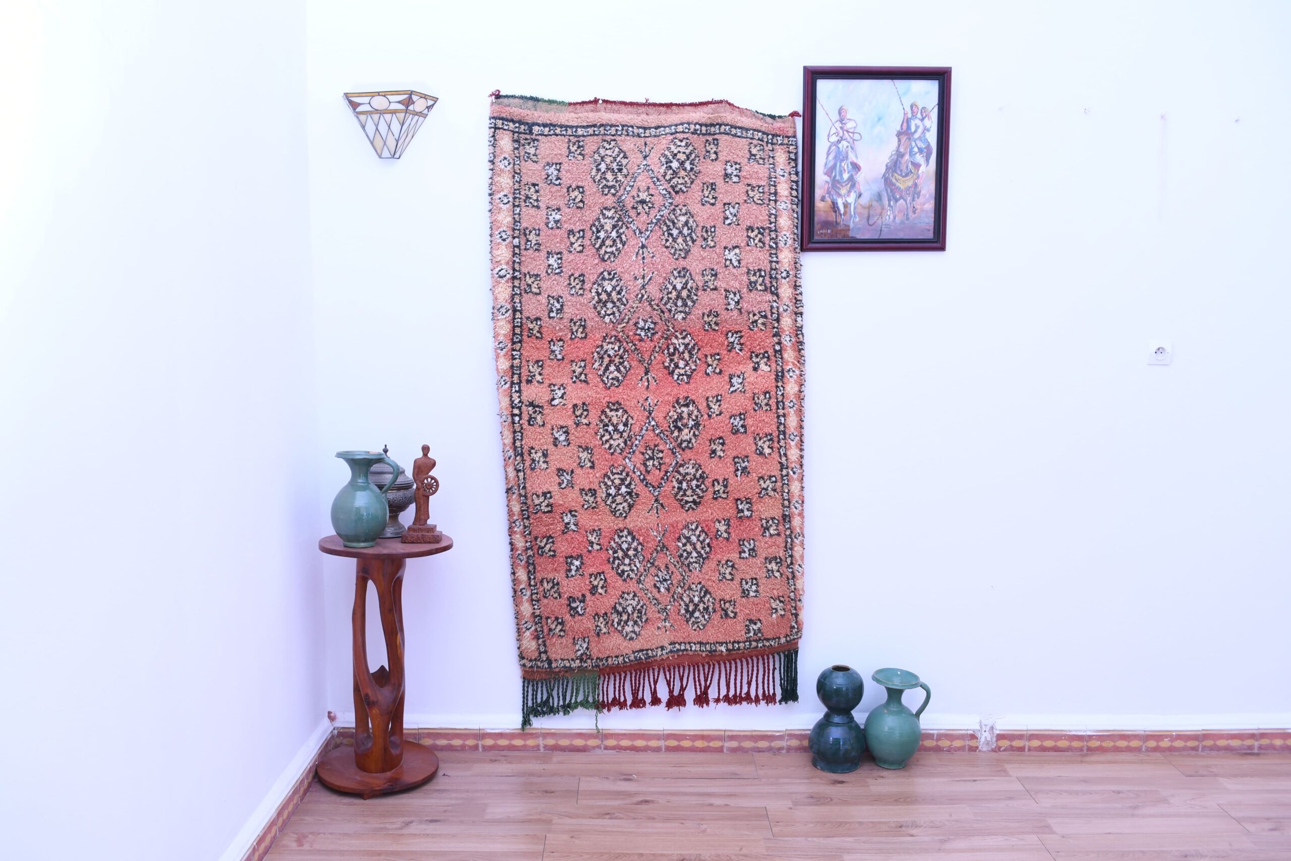 Authentic Moroccan Zemmour Wool Rug - Red, 106x180 cm, Handcrafted Beauty