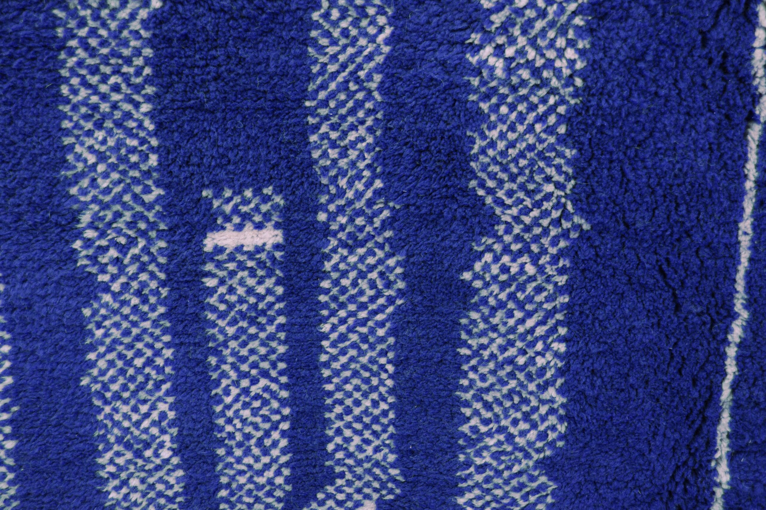 Modern Beni Ourain Moroccan Rug 200x300 cm Dark Blue Geometric Pattern - Image 5