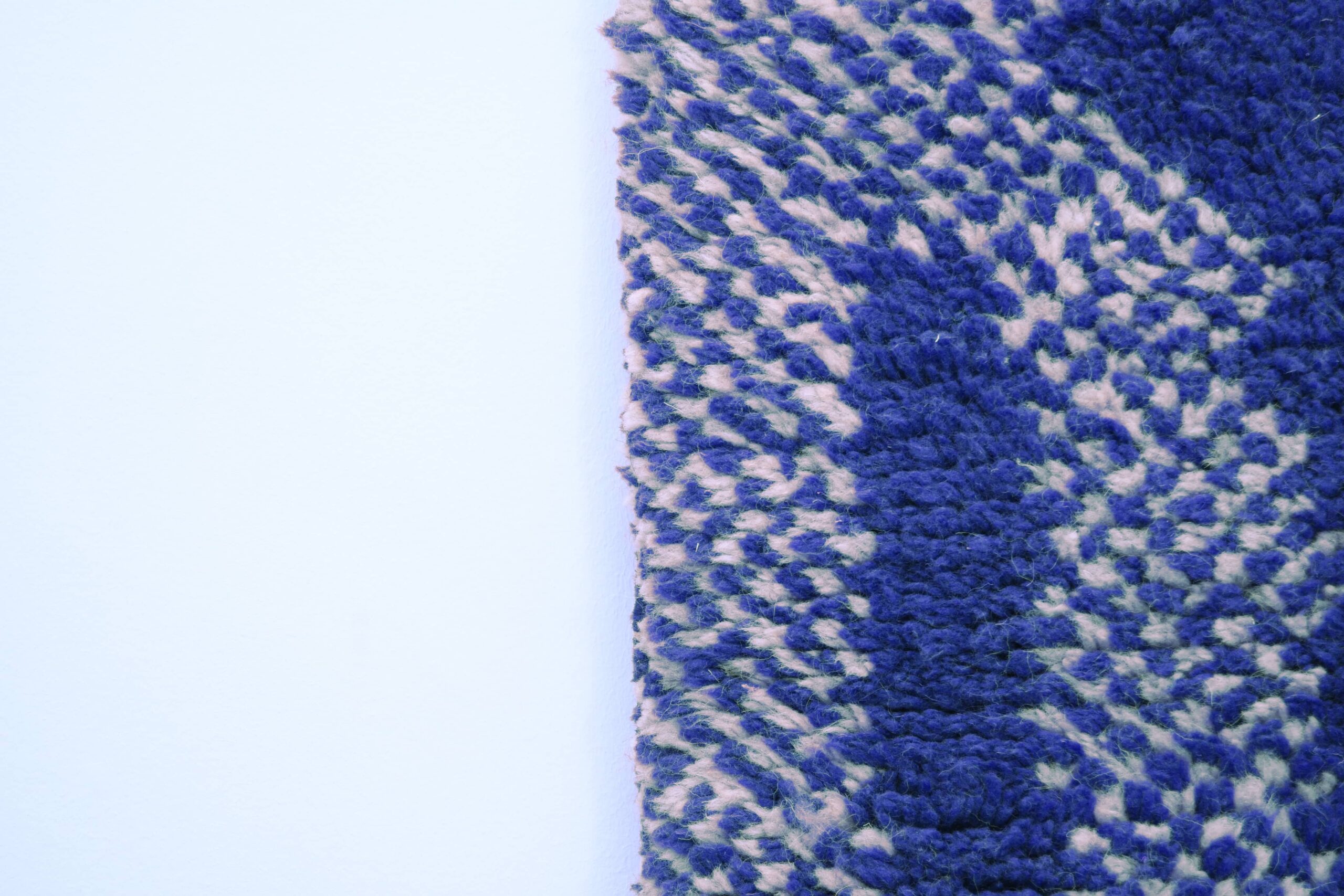 Modern Beni Ourain Moroccan Rug 200x300 cm Dark Blue Geometric Pattern - Image 6