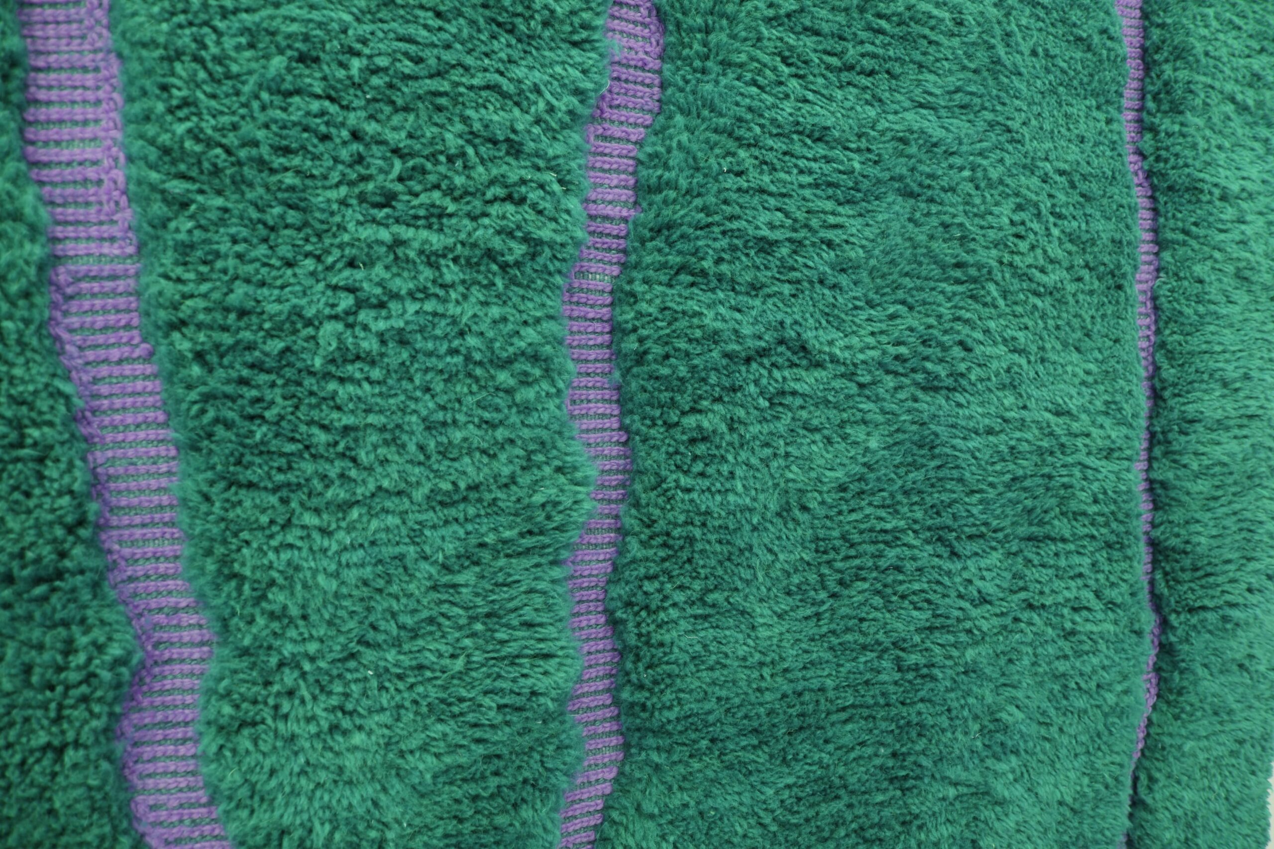 Elegant Dark Blue Green Mrirt Wool Moroccan Rug 200x300cm - Handmade Luxury - Image 3