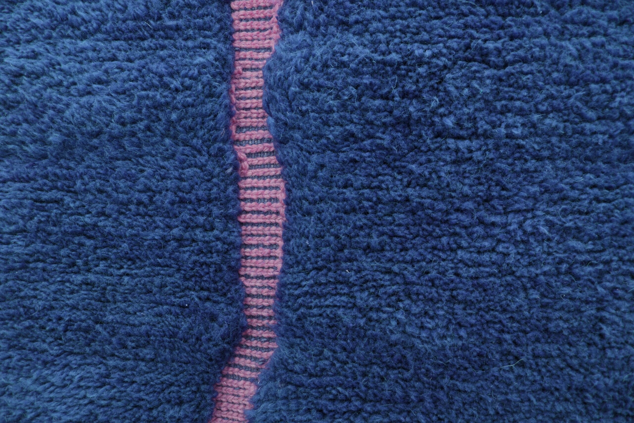 Handmade Mrirt Moroccan Wool Rug - Dark Blue, 200x300 cm, Unique Design - Image 6