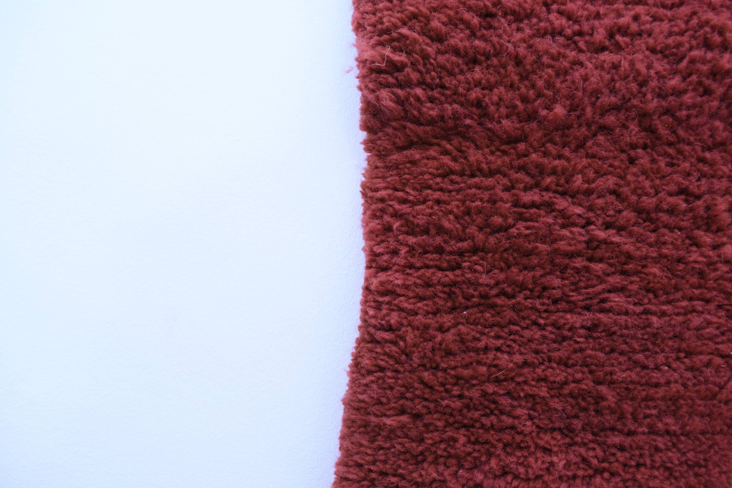 Handmade Dark Red Mrirt Moroccan Wool Rug 200x300cm - Elegant Green Accents - Image 7