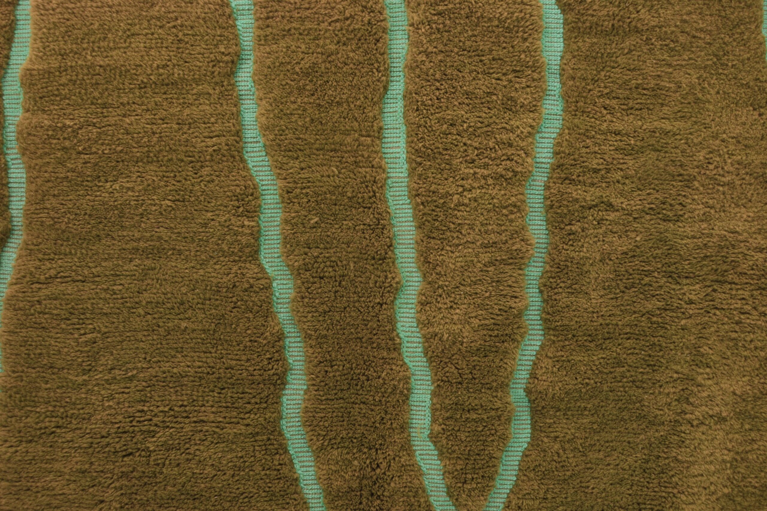 Peanut Brown Mrirt Moroccan Wool Rug 200x300cm - Handcrafted Elegance - Image 2